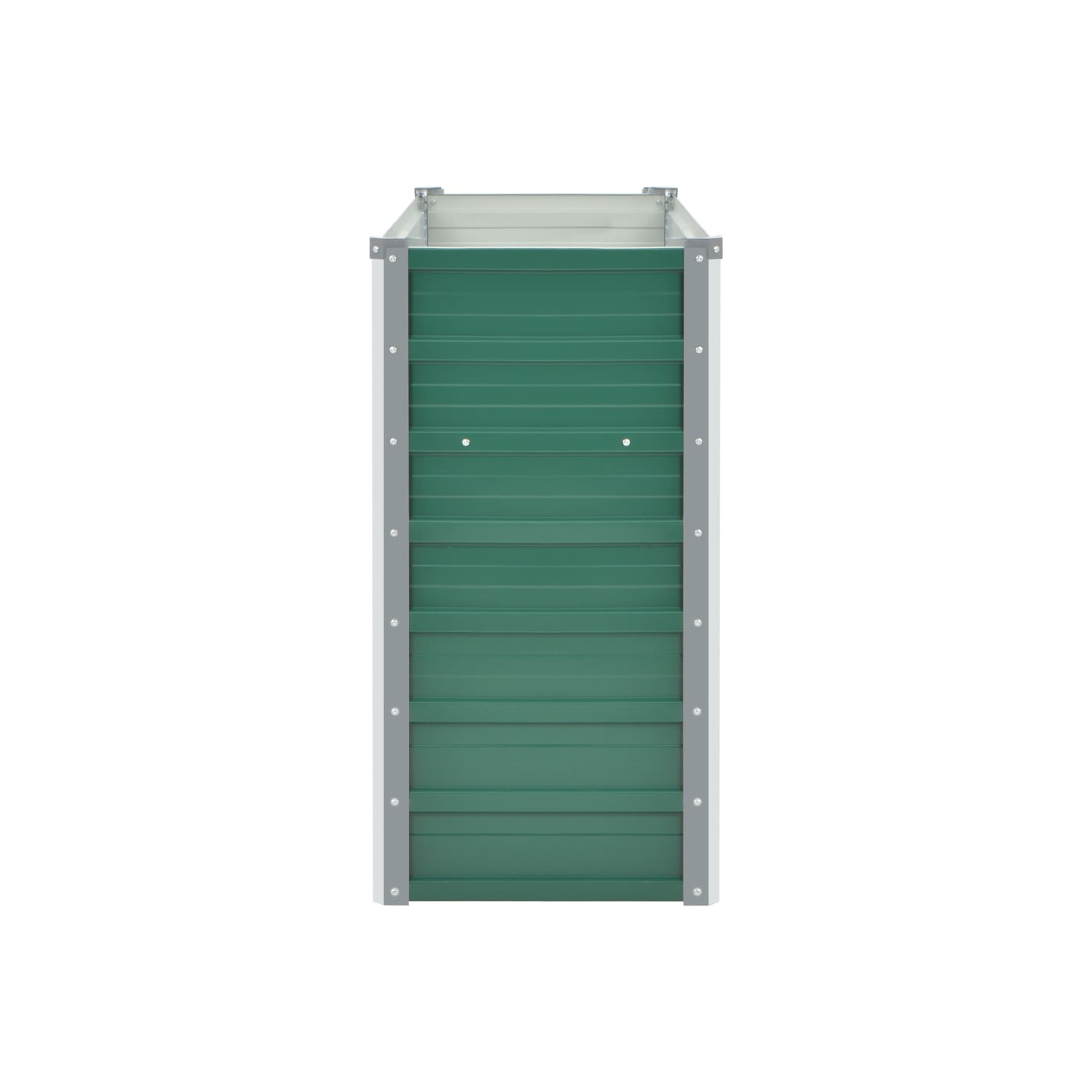 vidaXL Garden Raised Bed Galvanized Steel 63"x15.7"x31.3" Green