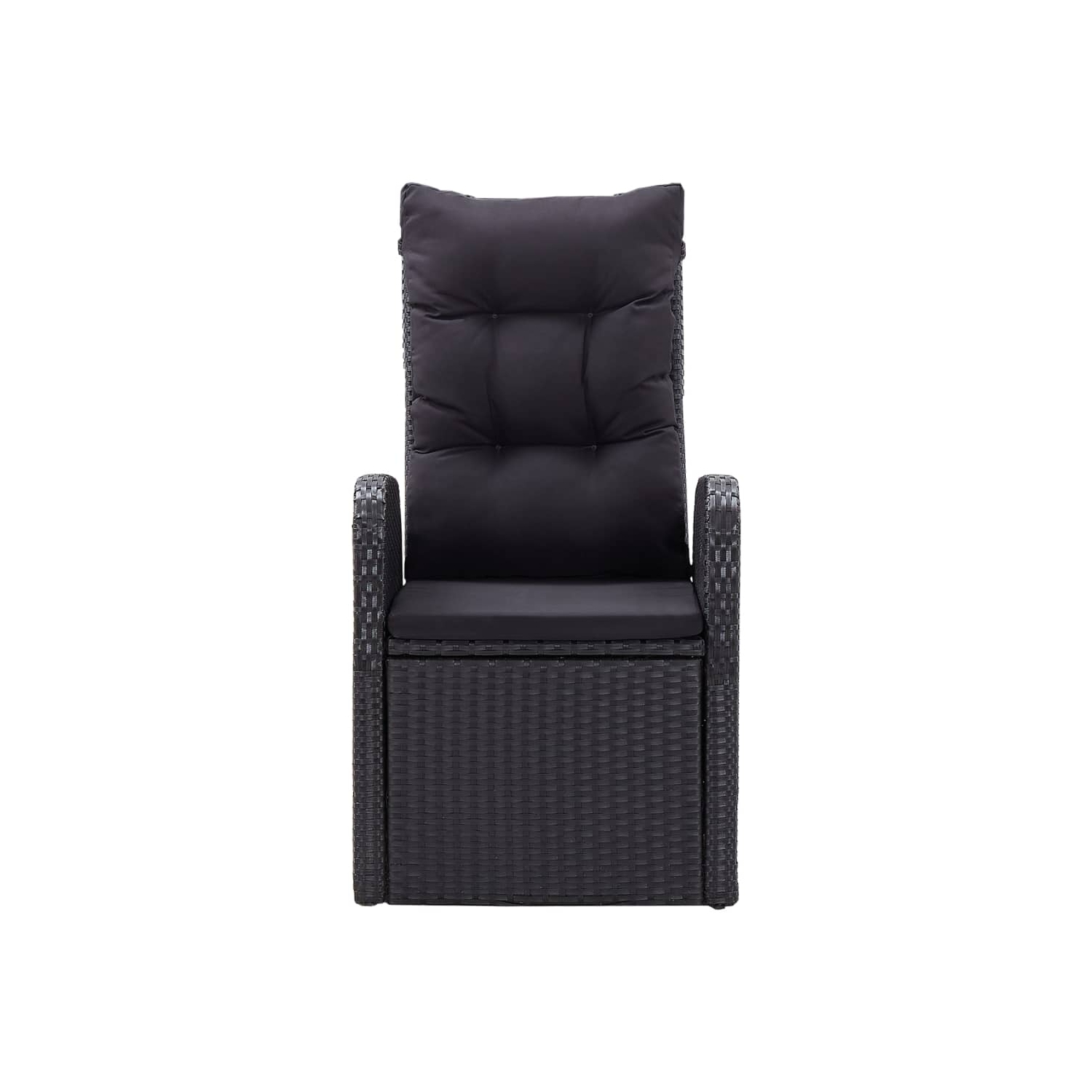 vidaXL 5 Piece Patio Dining Set Black