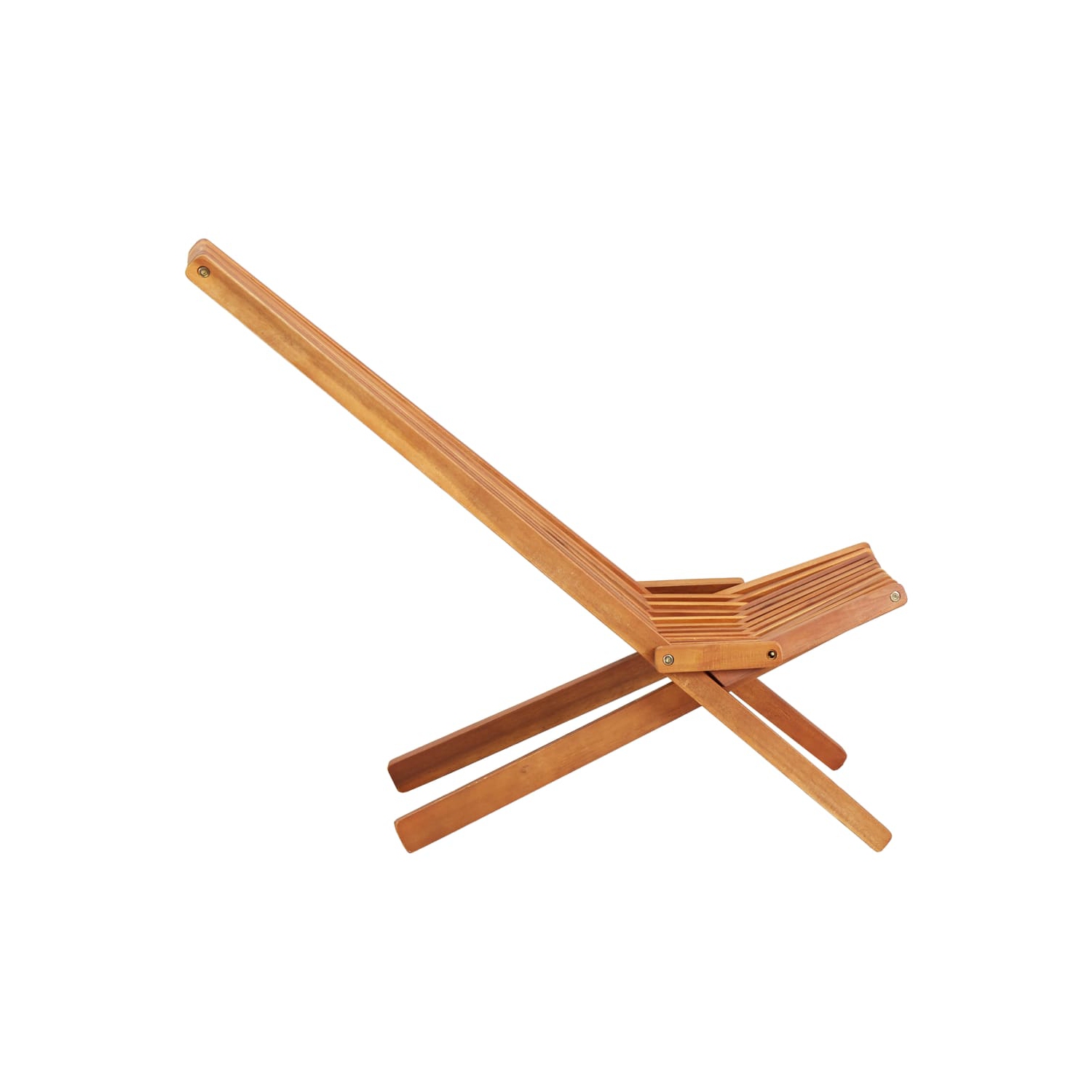 vidaXL Folding Patio Lounge Chair Solid Acacia Wood