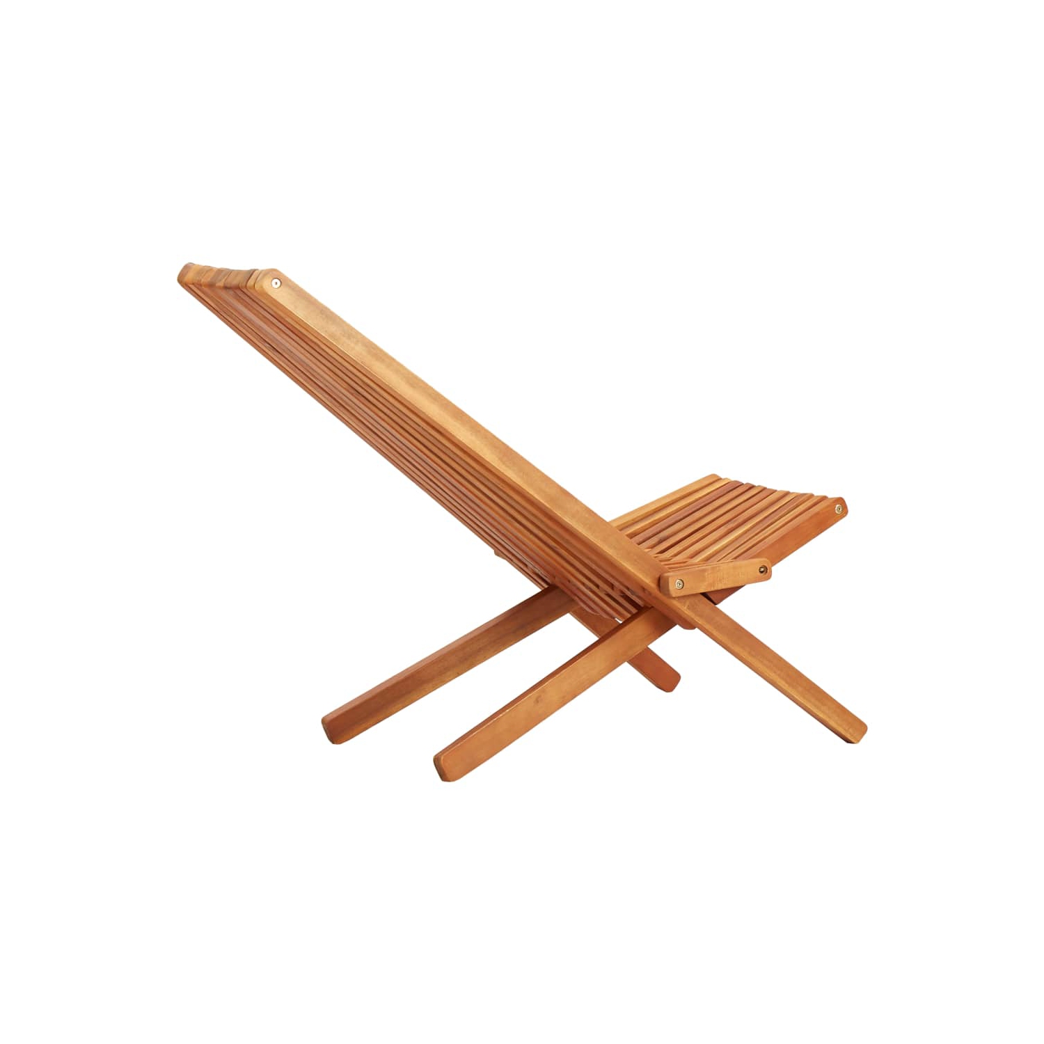 vidaXL Folding Patio Lounge Chair Solid Acacia Wood