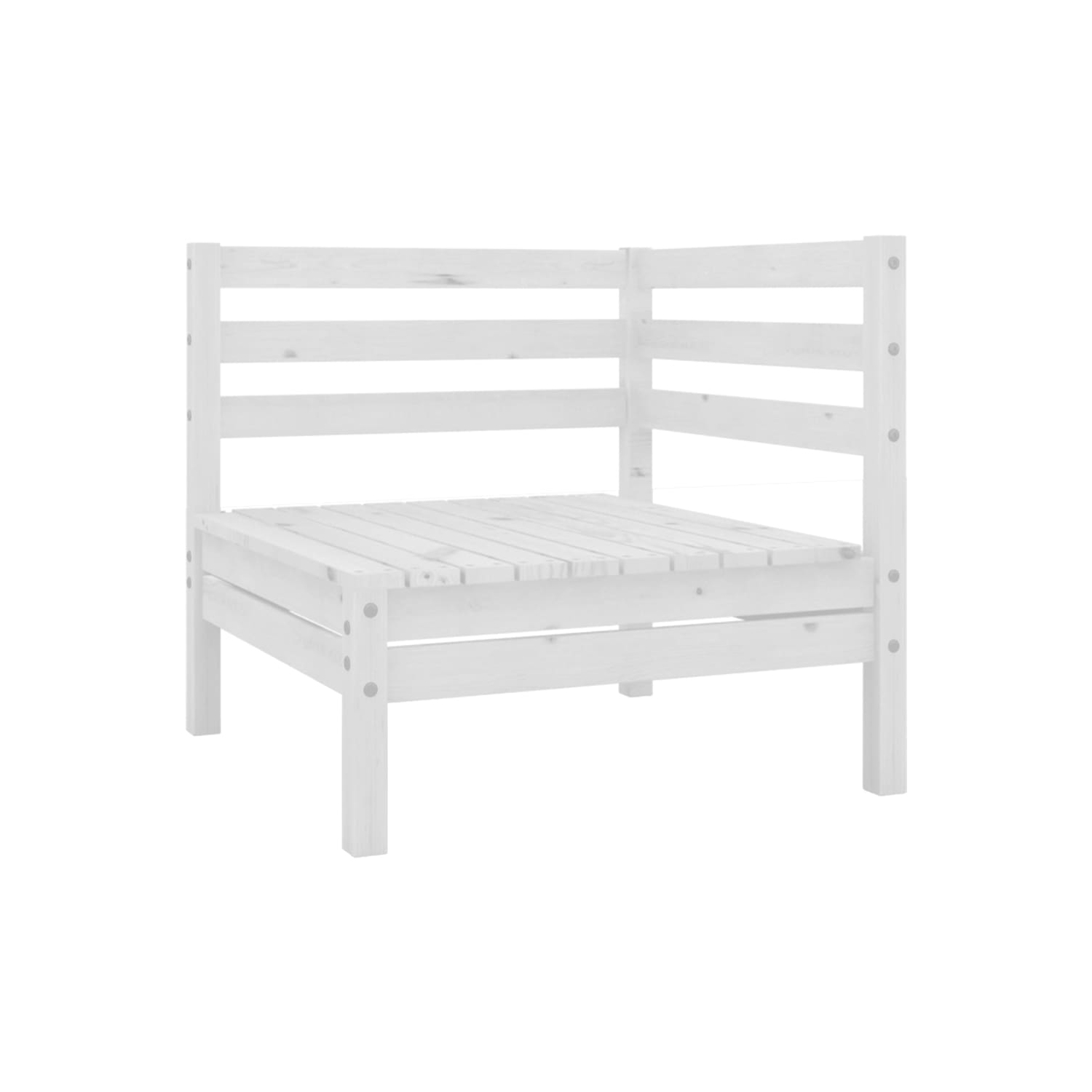 vidaXL 6 Piece Patio Lounge Set Solid Pinewood White