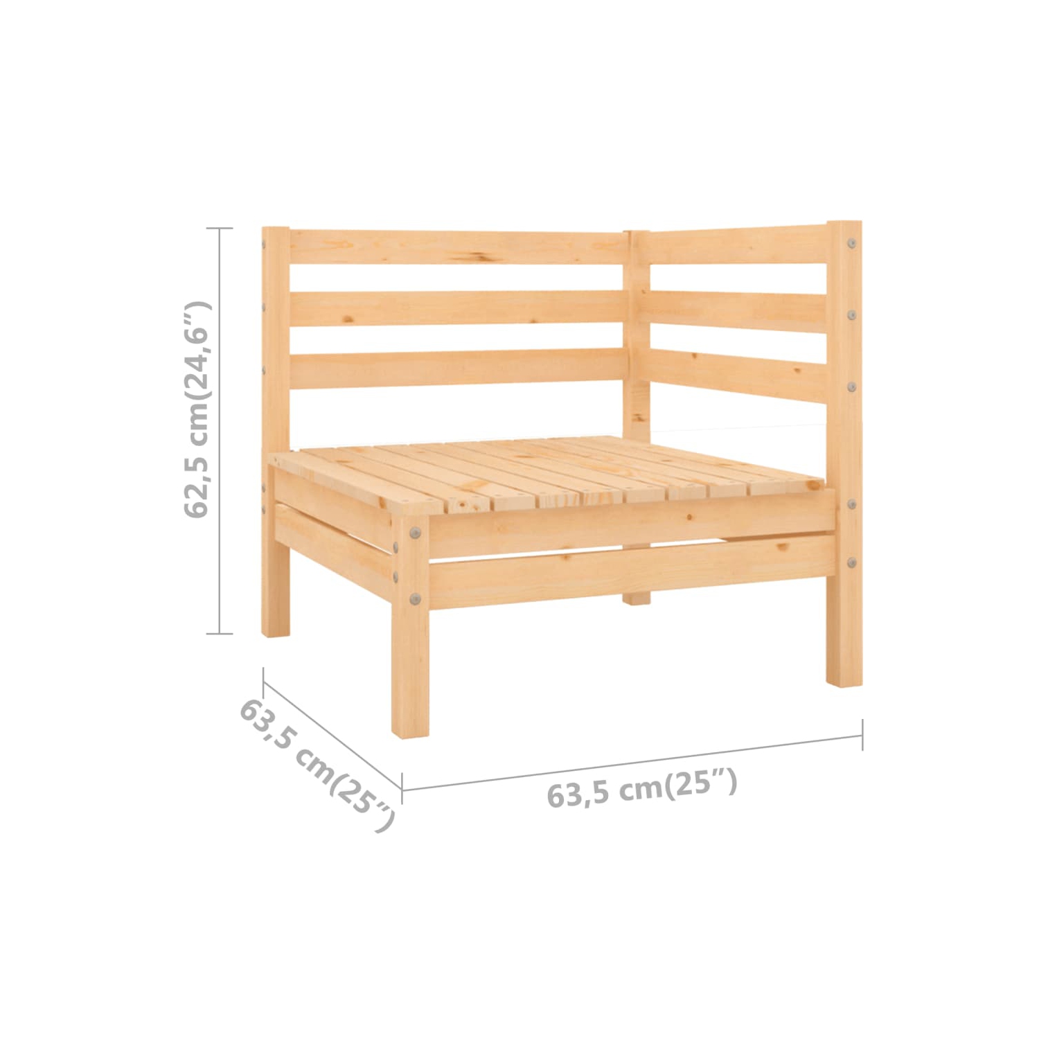 vidaXL 4 Piece Patio Lounge Set Solid Pinewood