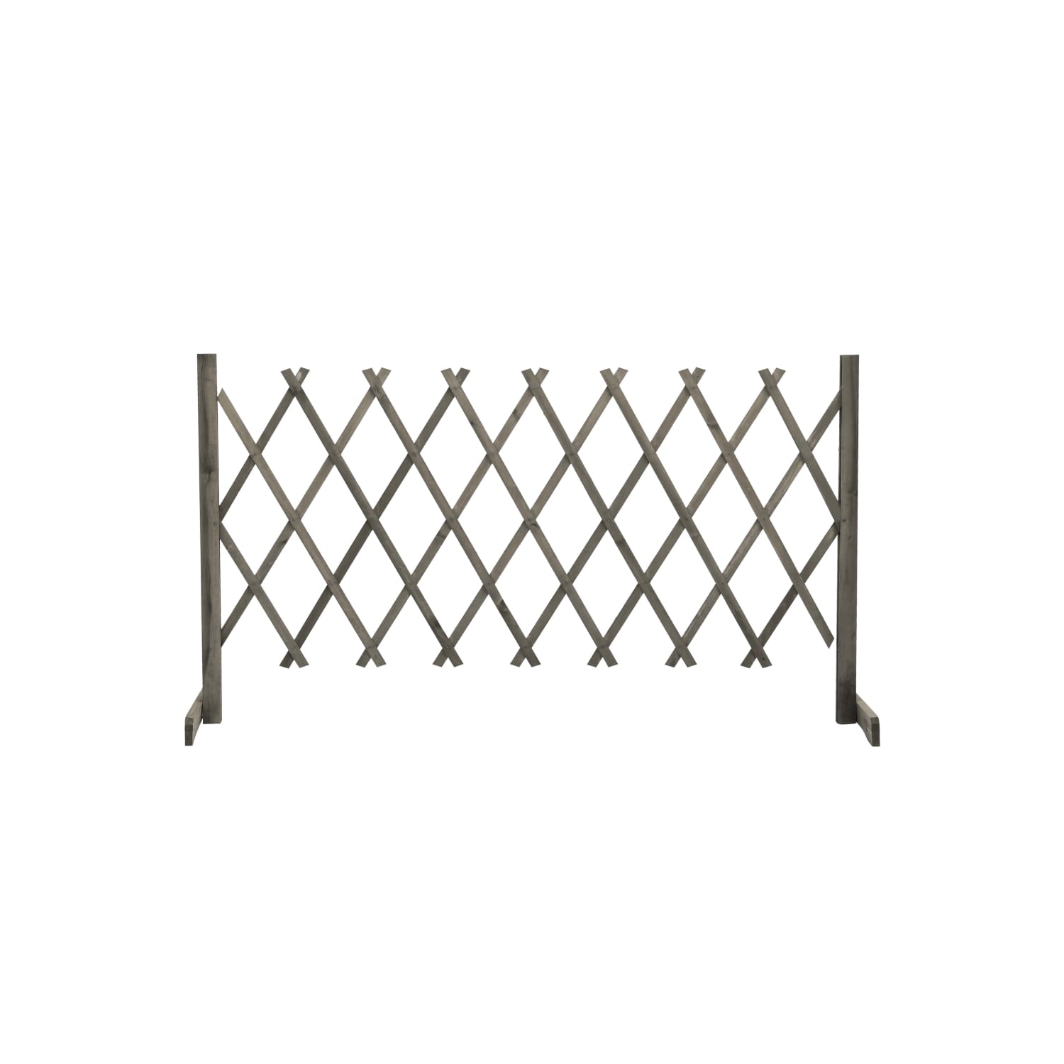 vidaXL Garden Trellis Fence Gray 59.1"x31.5" Solid Firwood