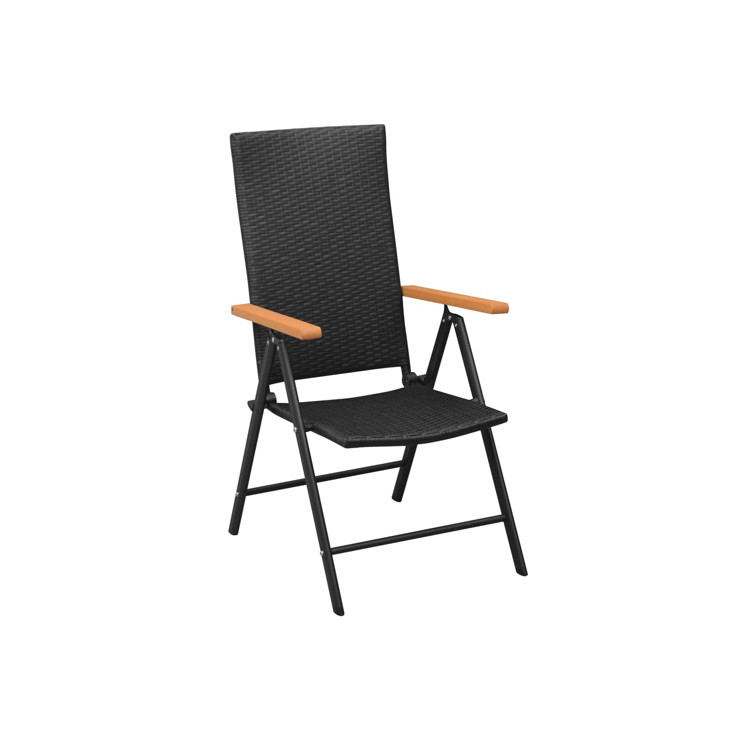 vidaXL 3 Piece Patio Dining Set Black and Brown