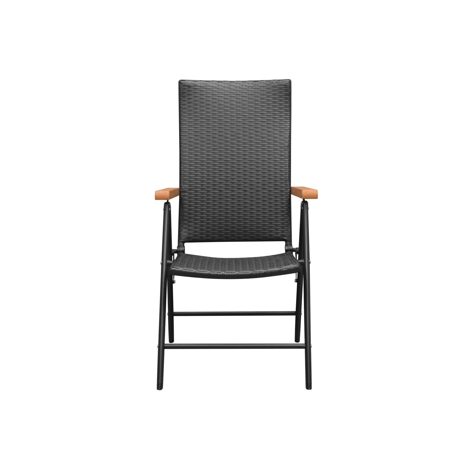 vidaXL 3 Piece Patio Dining Set Black and Brown