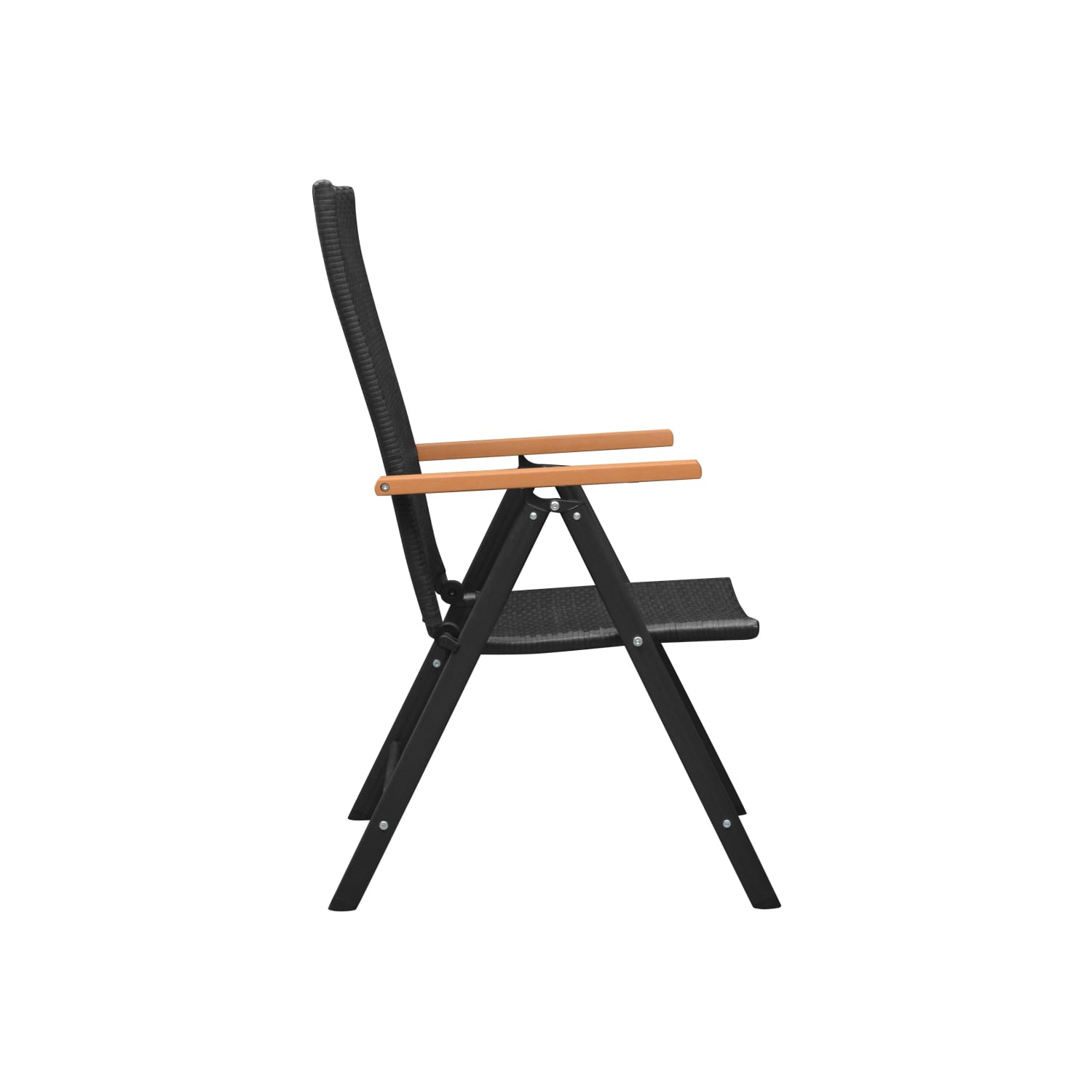 vidaXL 3 Piece Patio Dining Set Black and Brown