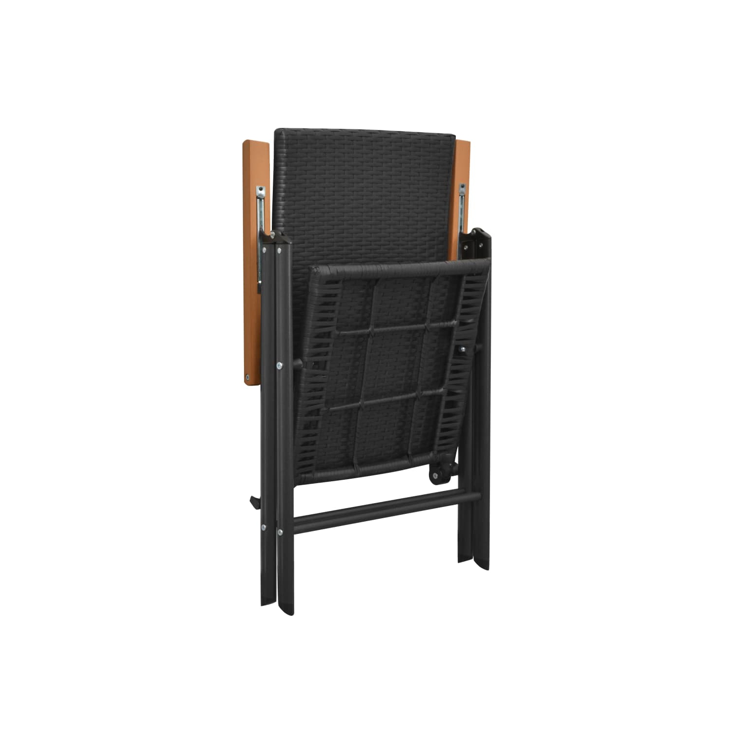 vidaXL 3 Piece Patio Dining Set Black and Brown