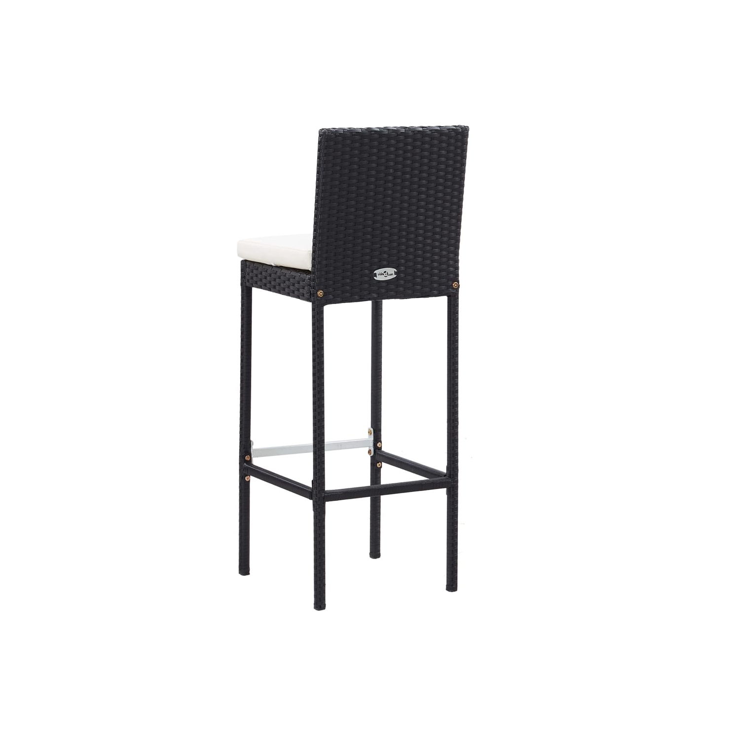vidaXL 5 Piece Patio Bar Set Poly Rattan and Acacia Wood Black