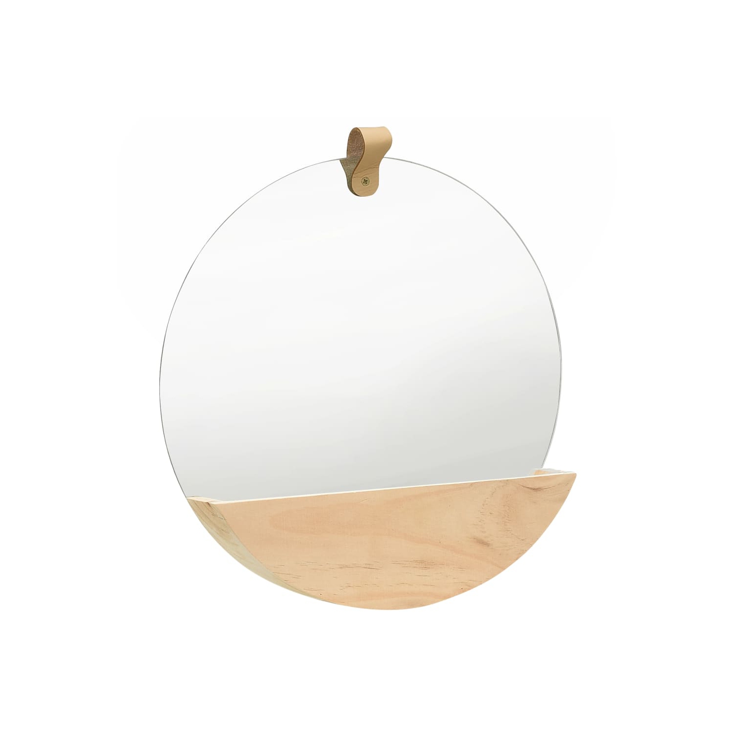 vidaXL Wall Mirror Solid Pinewood 13.8"