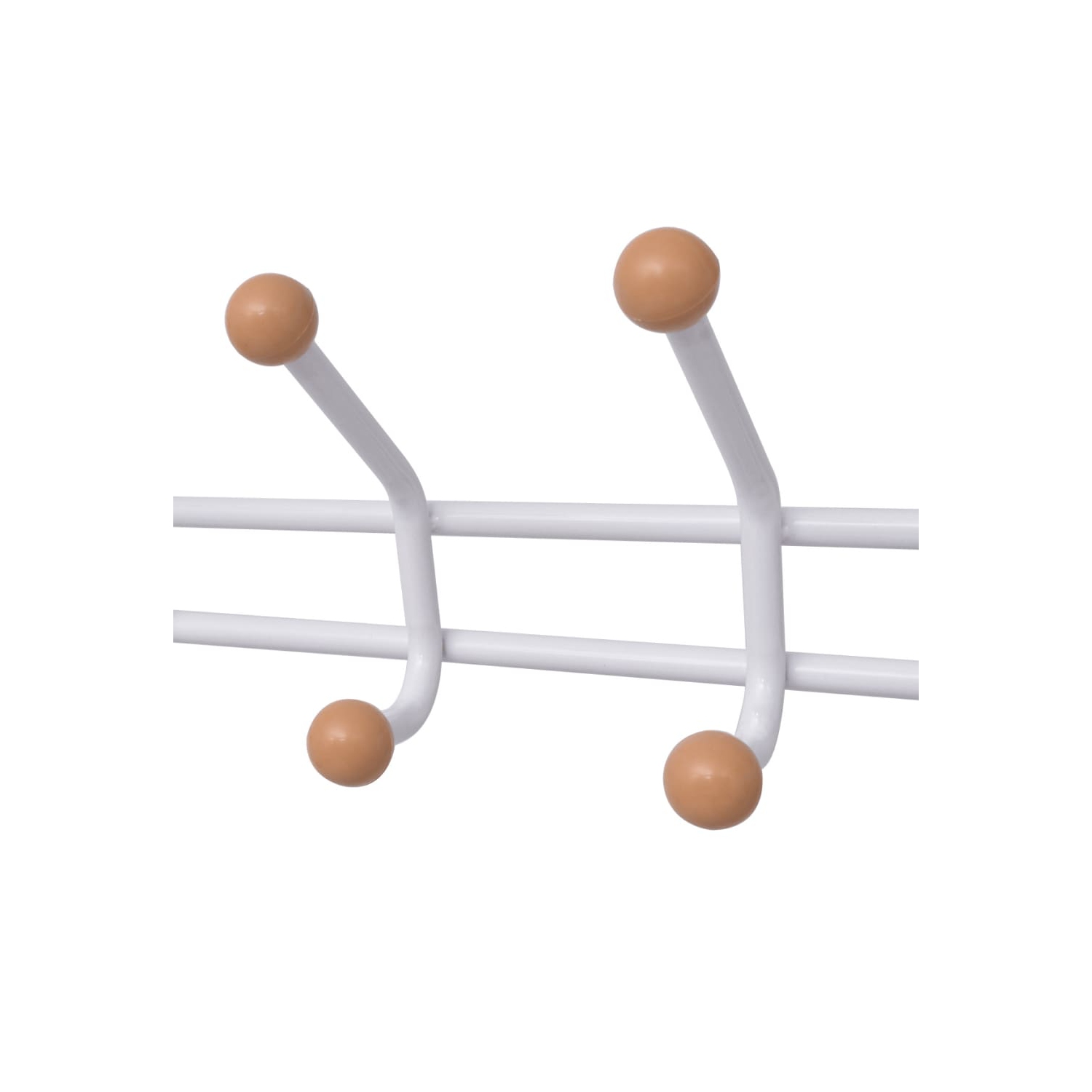 Support à vêtements avec rangement pour chaussures VidaXL, blanc, 26.8 x 12,6 x 71,9 po