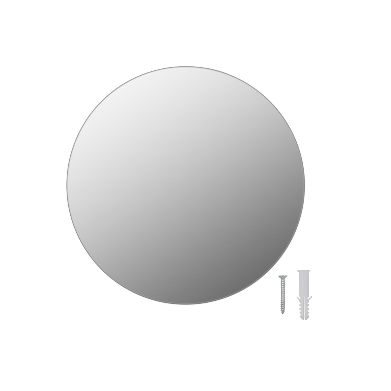 vidaXL Frameless Mirror Round 11.8" Glass