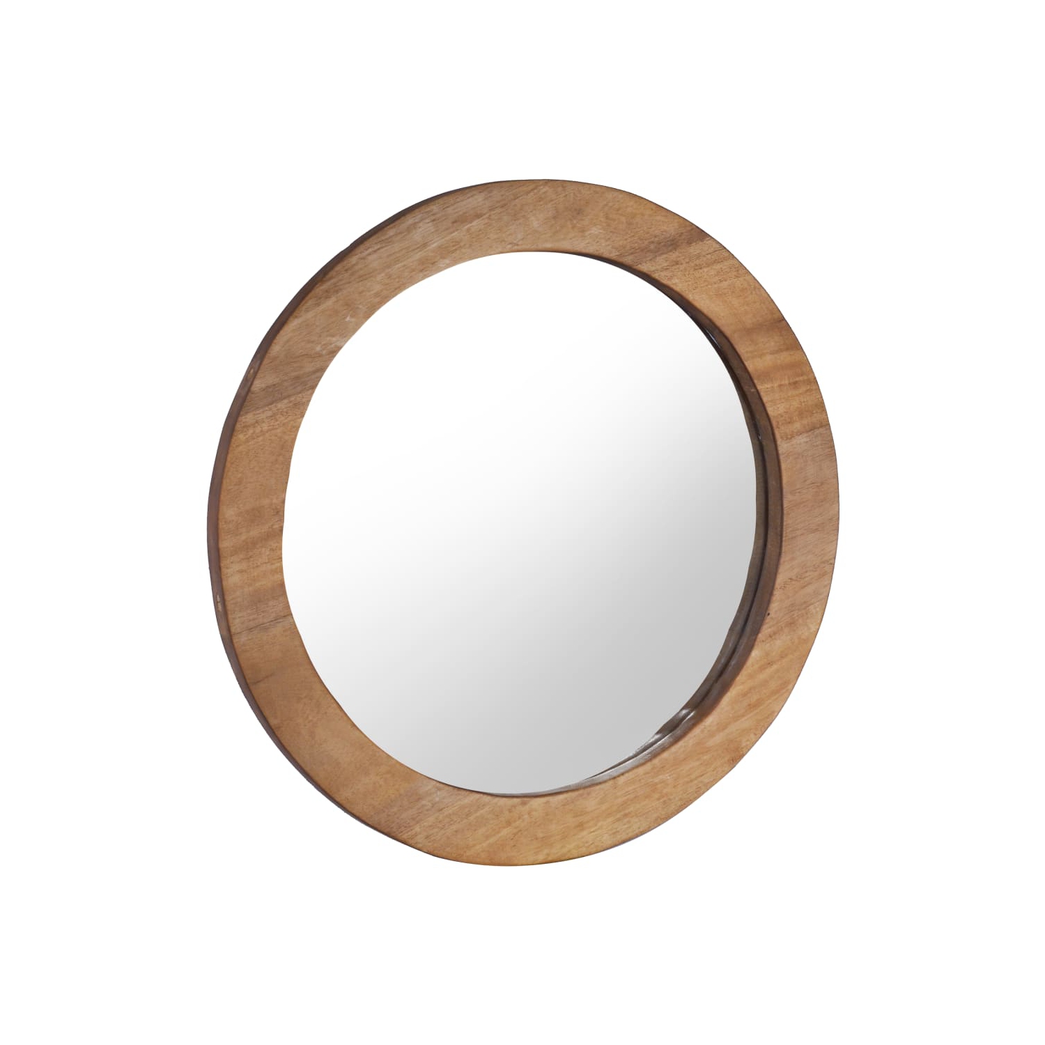 vidaXL Wall Mirror 23.6" Teak Round