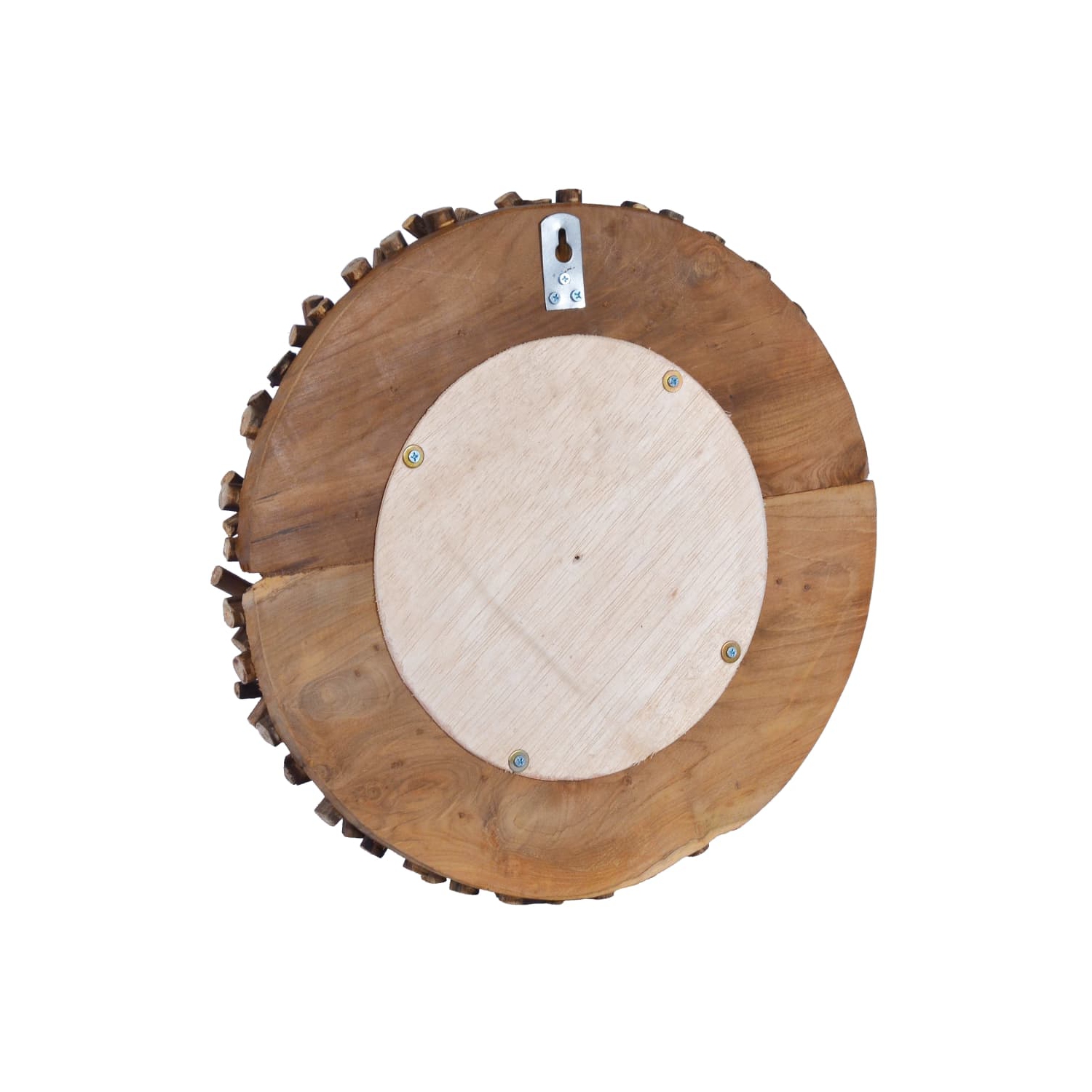 vidaXL Wall Mirror 15.7" Teak Round