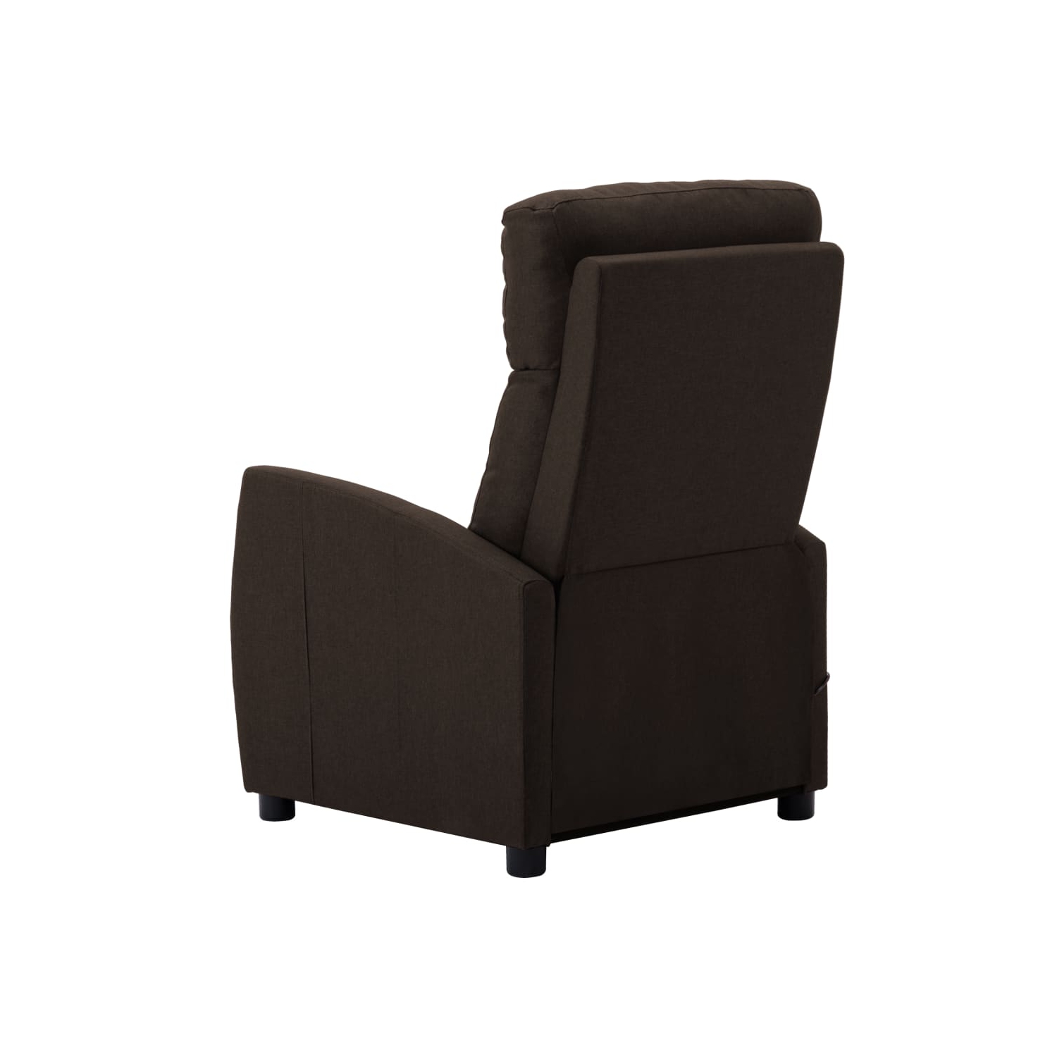 Fauteuil de massage inclinable VidaXL en tissu brun foncé