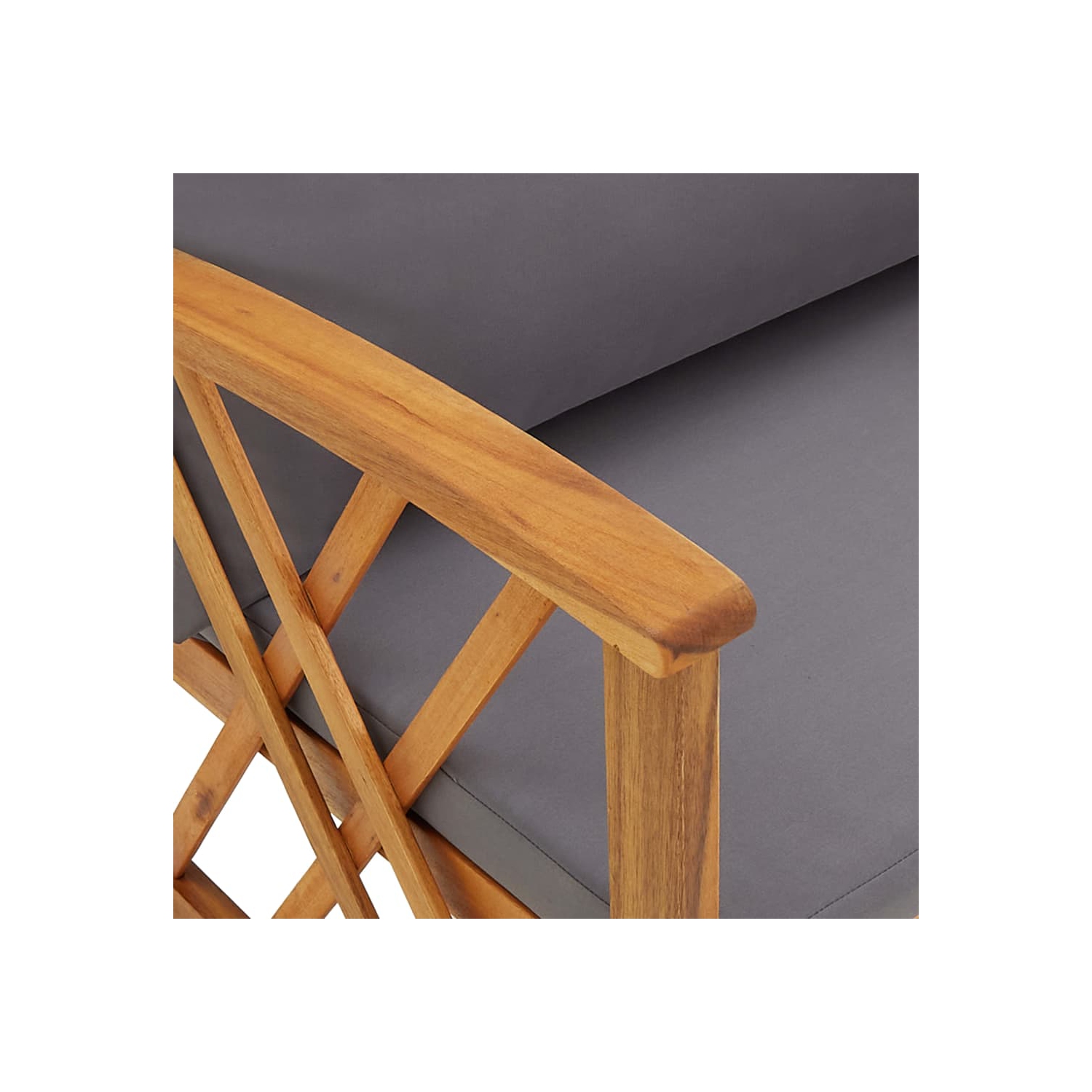 vidaXL Patio Chairs with Cushions 2 pcs Solid Acacia Wood