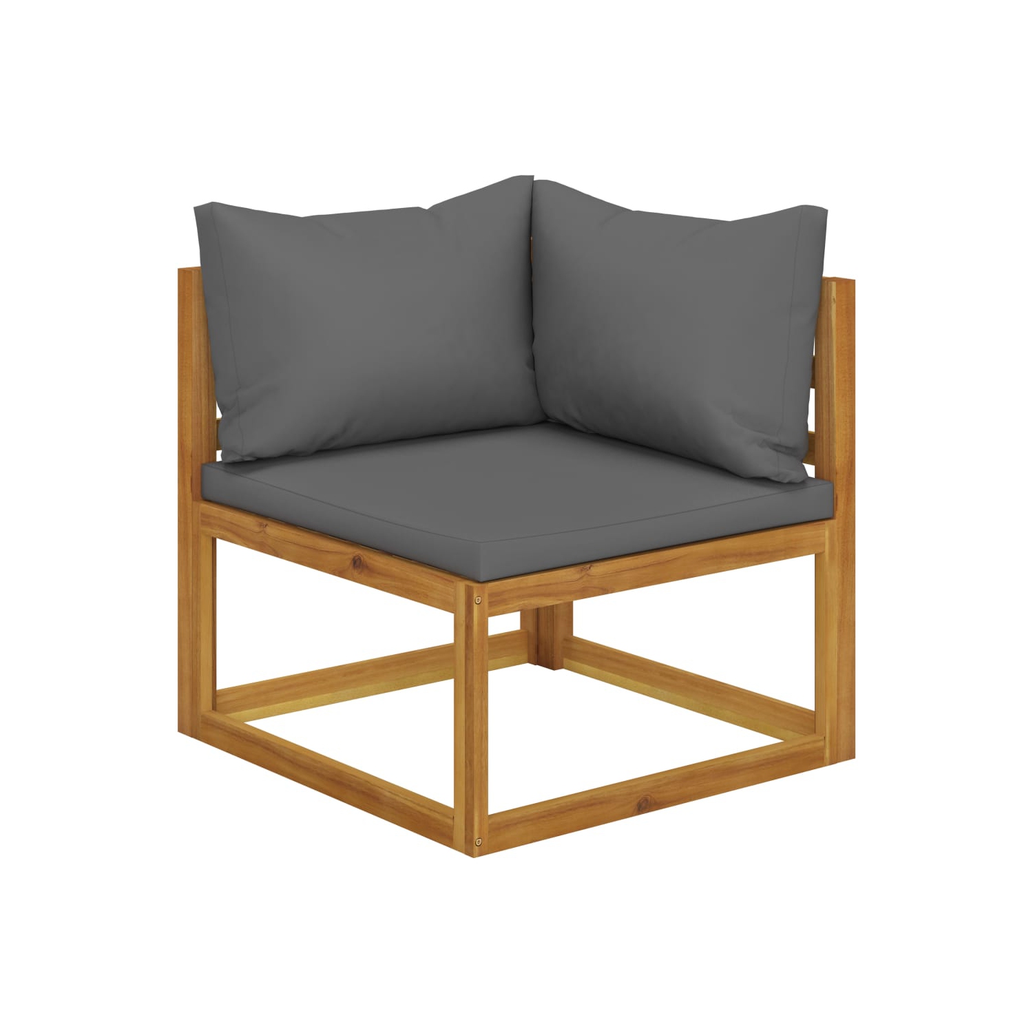 vidaXL 7 Piece Patio Lounge Set with Cushion Solid Acacia Wood