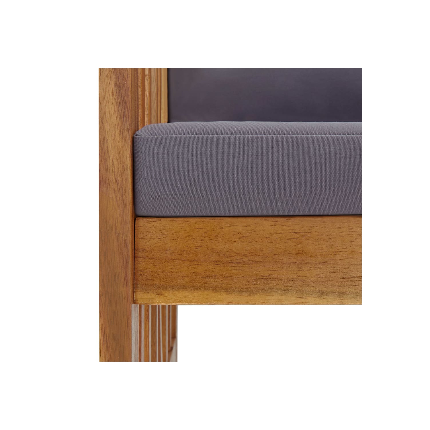 vidaXL Patio Bench with Cushions 46.9" Solid Acacia Wood