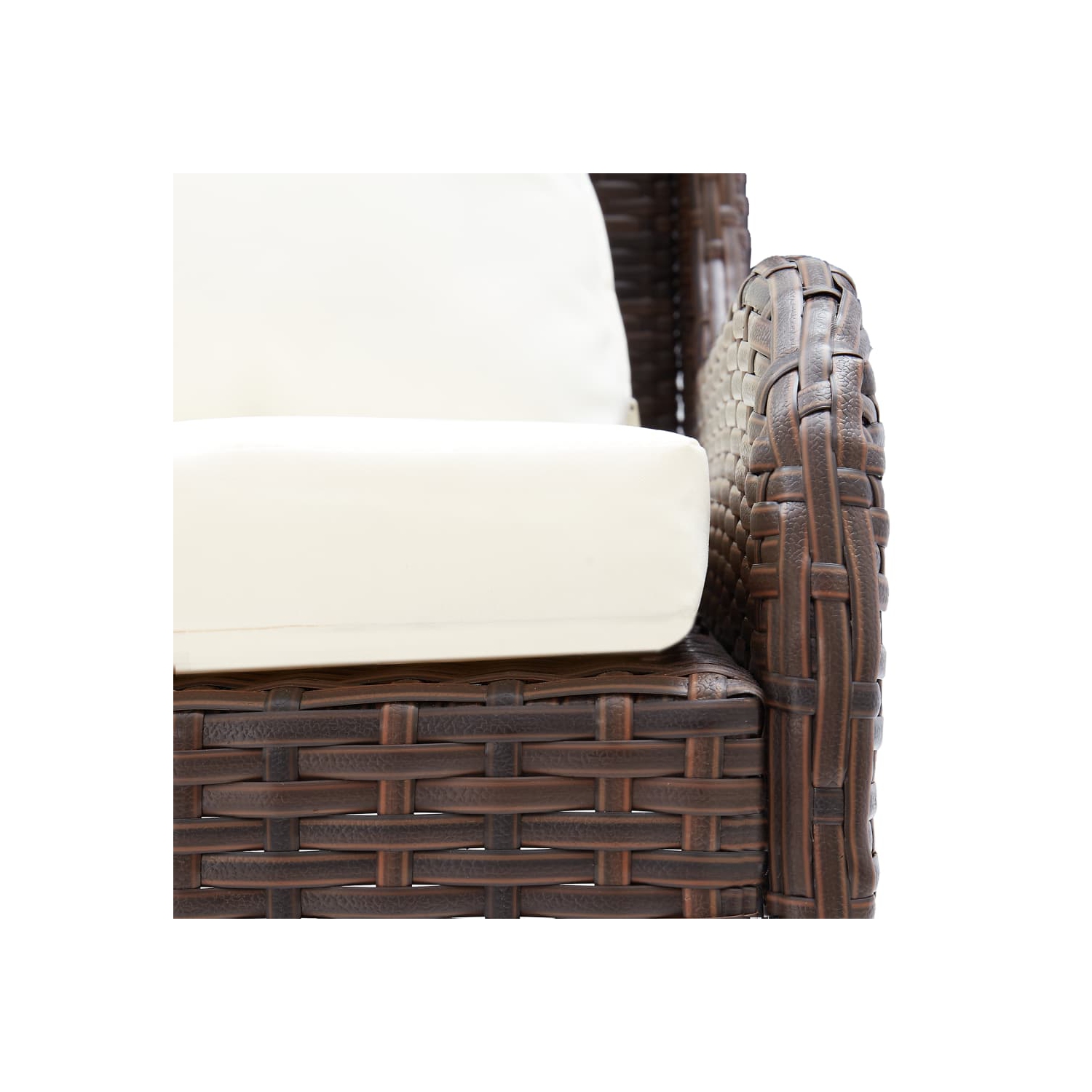 vidaXL Patio Corner Sofas 2 pcs Poly Rattan Brown