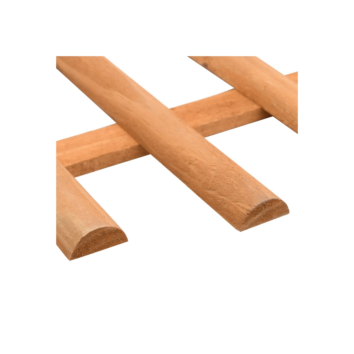 Bordure de pelouse VidaXL, 10 pièces, bois de firmwood, 14.4 pi