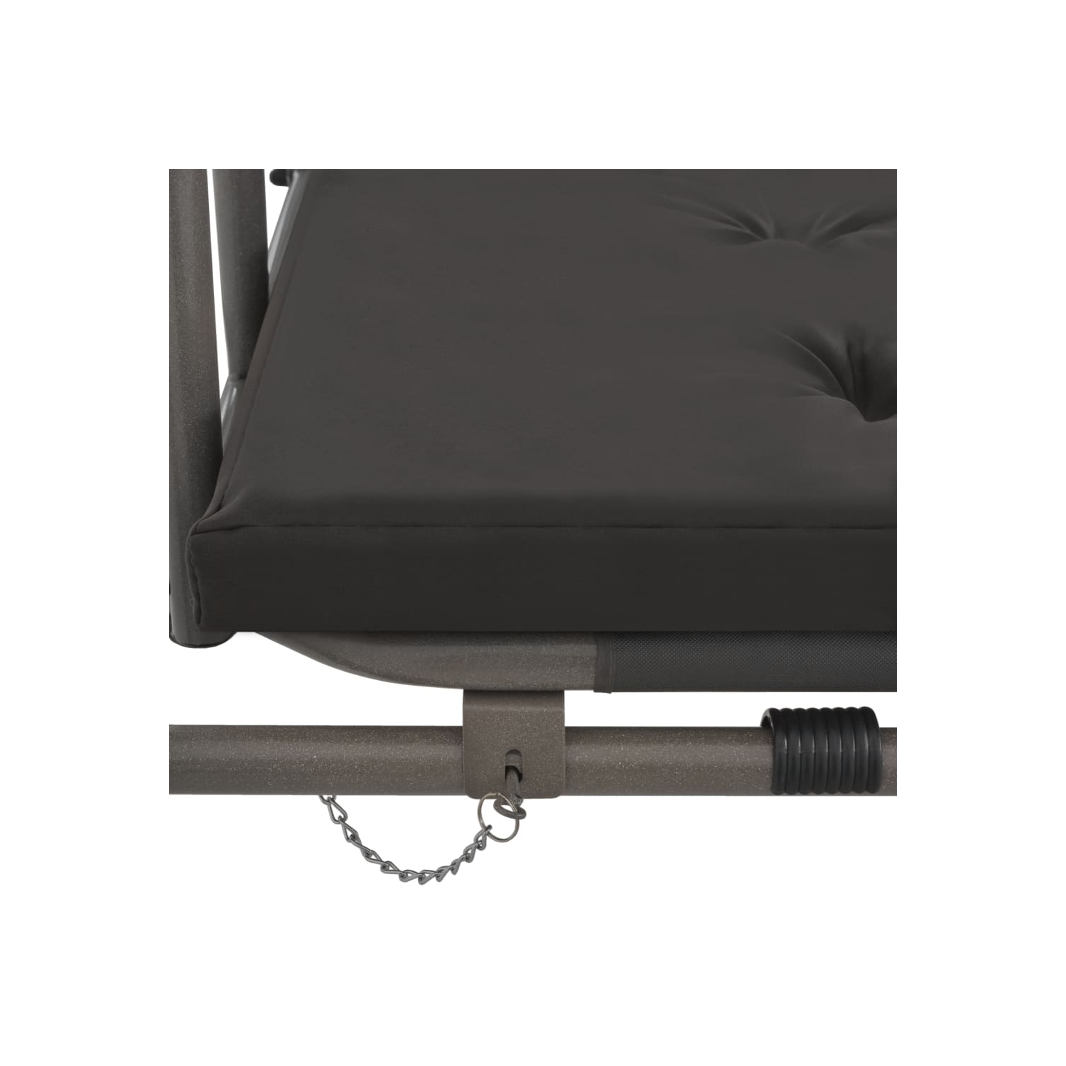 vidaXL Outdoor Convertible Swing Bench with Canopy Anthracite 78"x47.2"x80.7" Steel