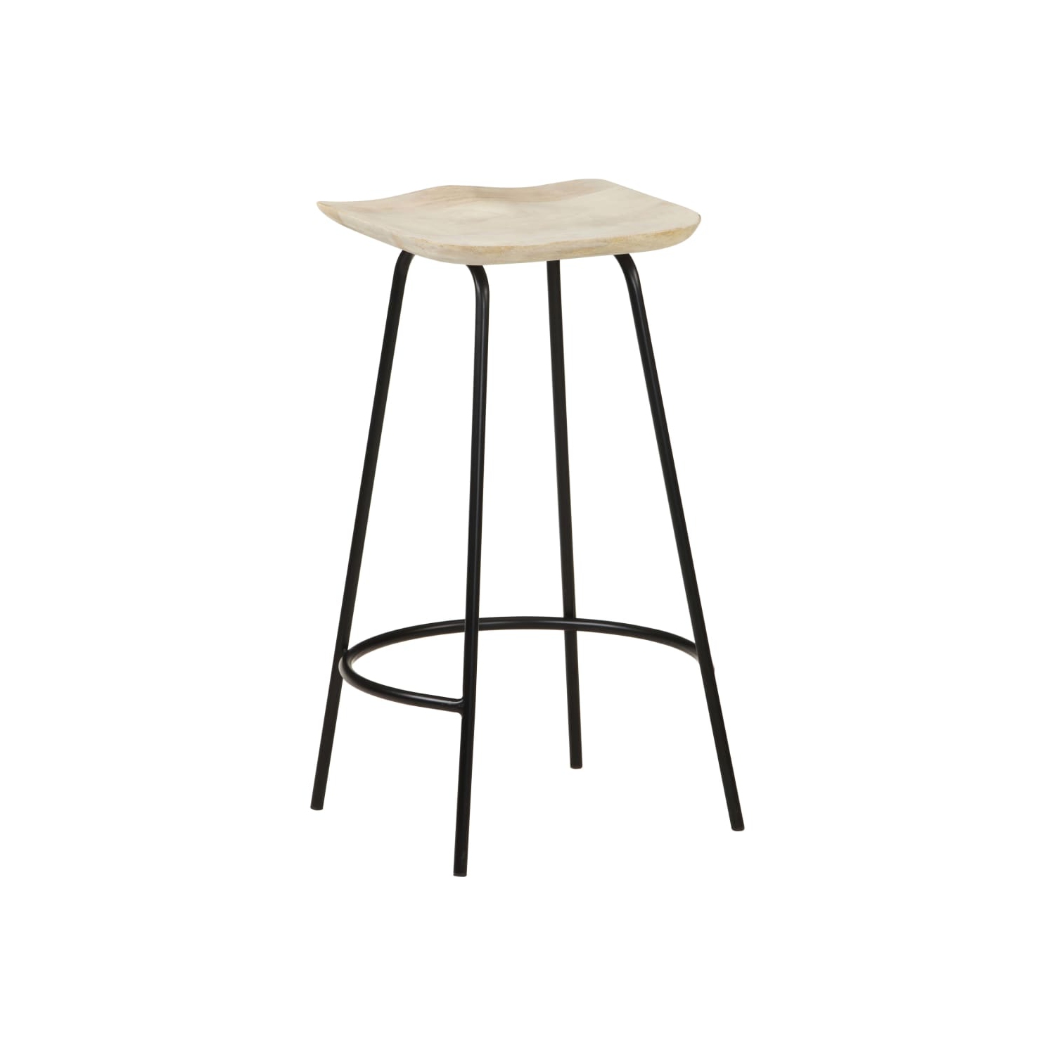 vidaXL Bar Stools 2 pcs Solid Mango Wood