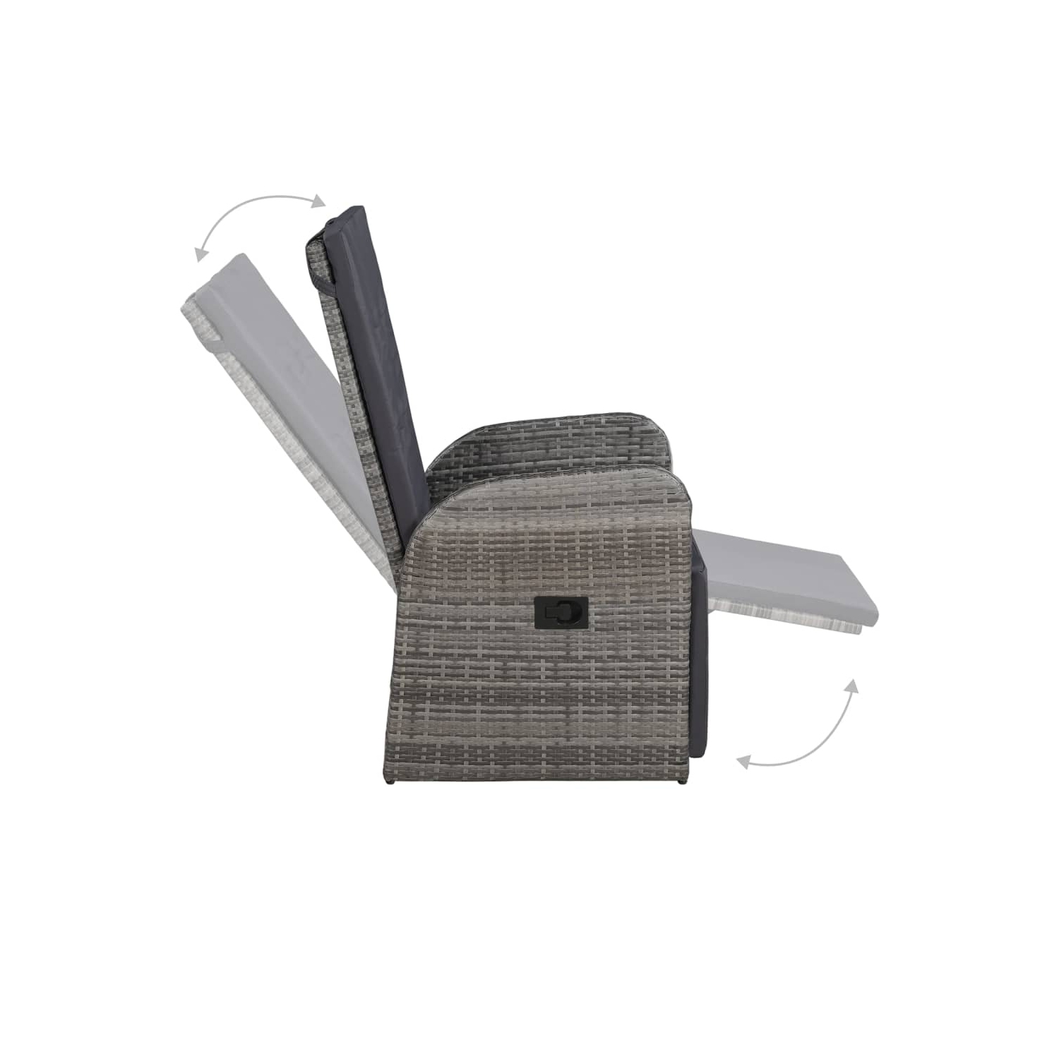 vidaXL 5 Piece Patio Dining Set Gray