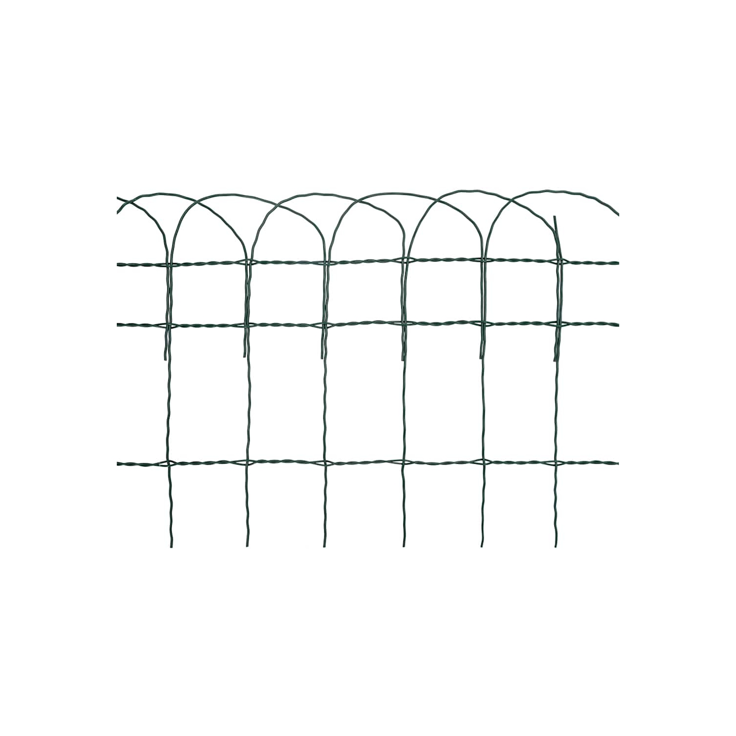 vidaXL Garden Border Fence Powder-coated Iron 32.8'x1.3'
