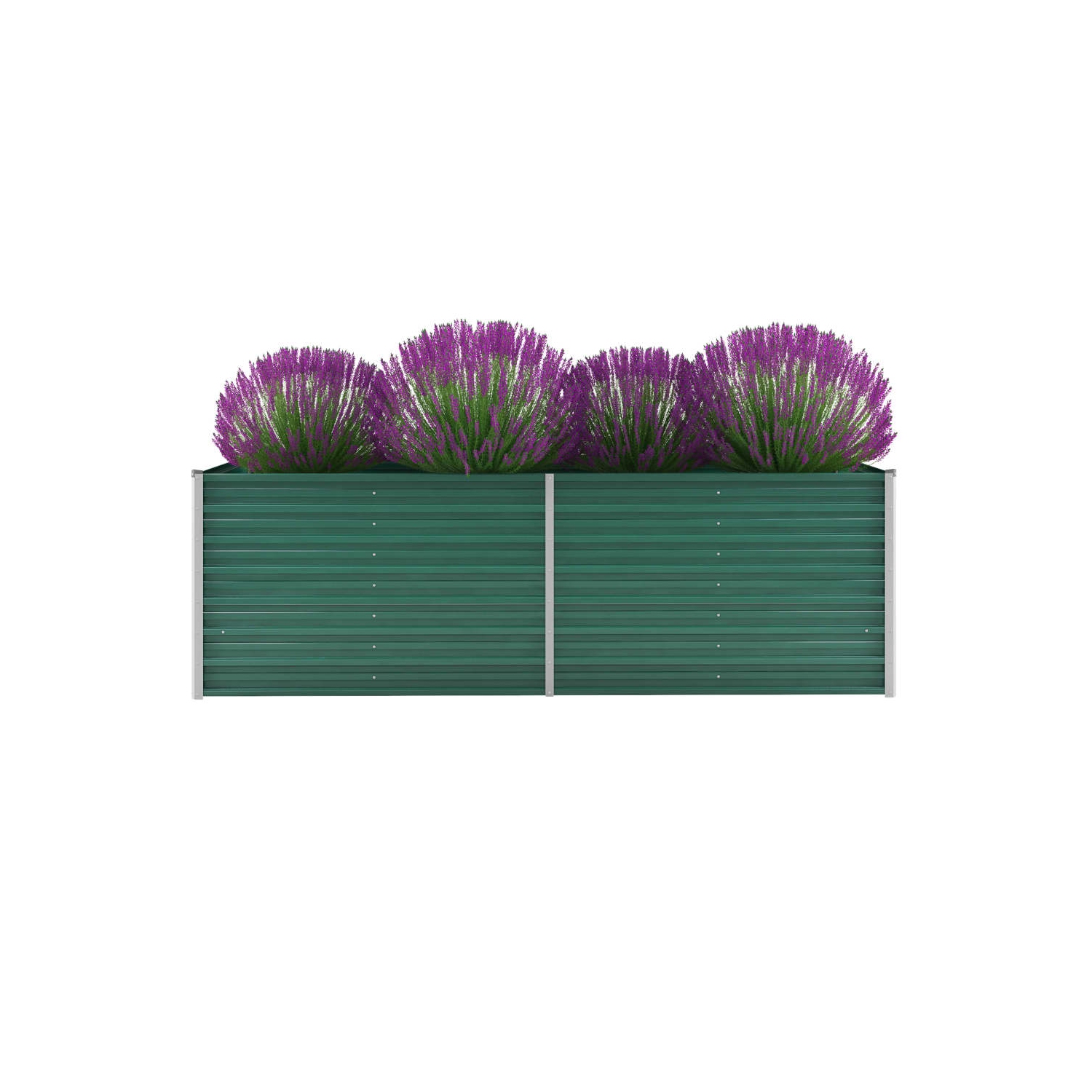 vidaXL Garden Raised Bed Galvanized Steel 94.5"x31.5"x31.3" Green