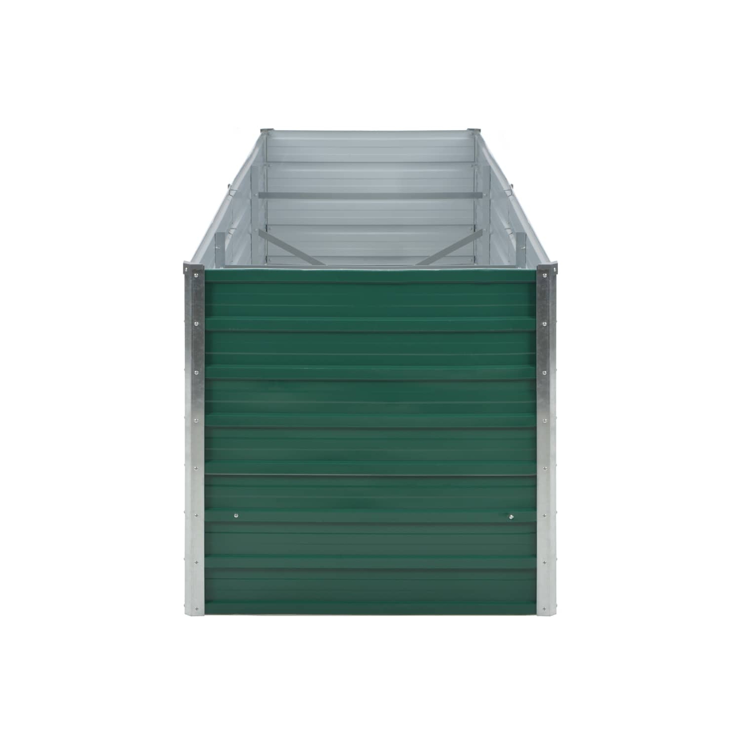 vidaXL Garden Raised Bed Galvanized Steel 94.5"x31.5"x31.3" Green
