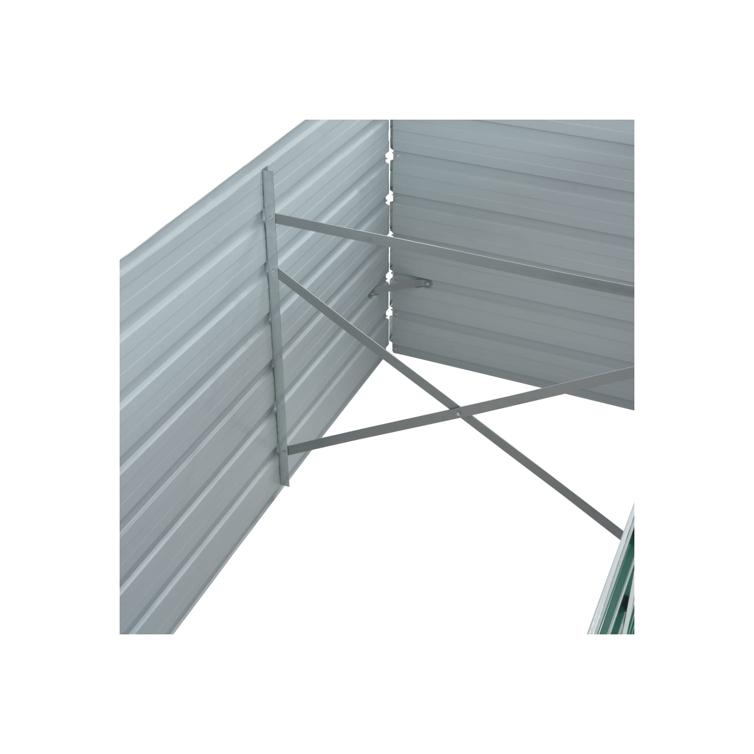 vidaXL Garden Raised Bed Galvanized Steel 94.5"x31.5"x31.3" Green