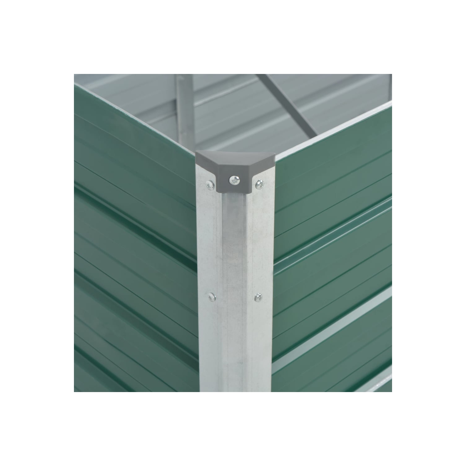 vidaXL Garden Raised Bed Galvanized Steel 94.5"x31.5"x31.3" Green