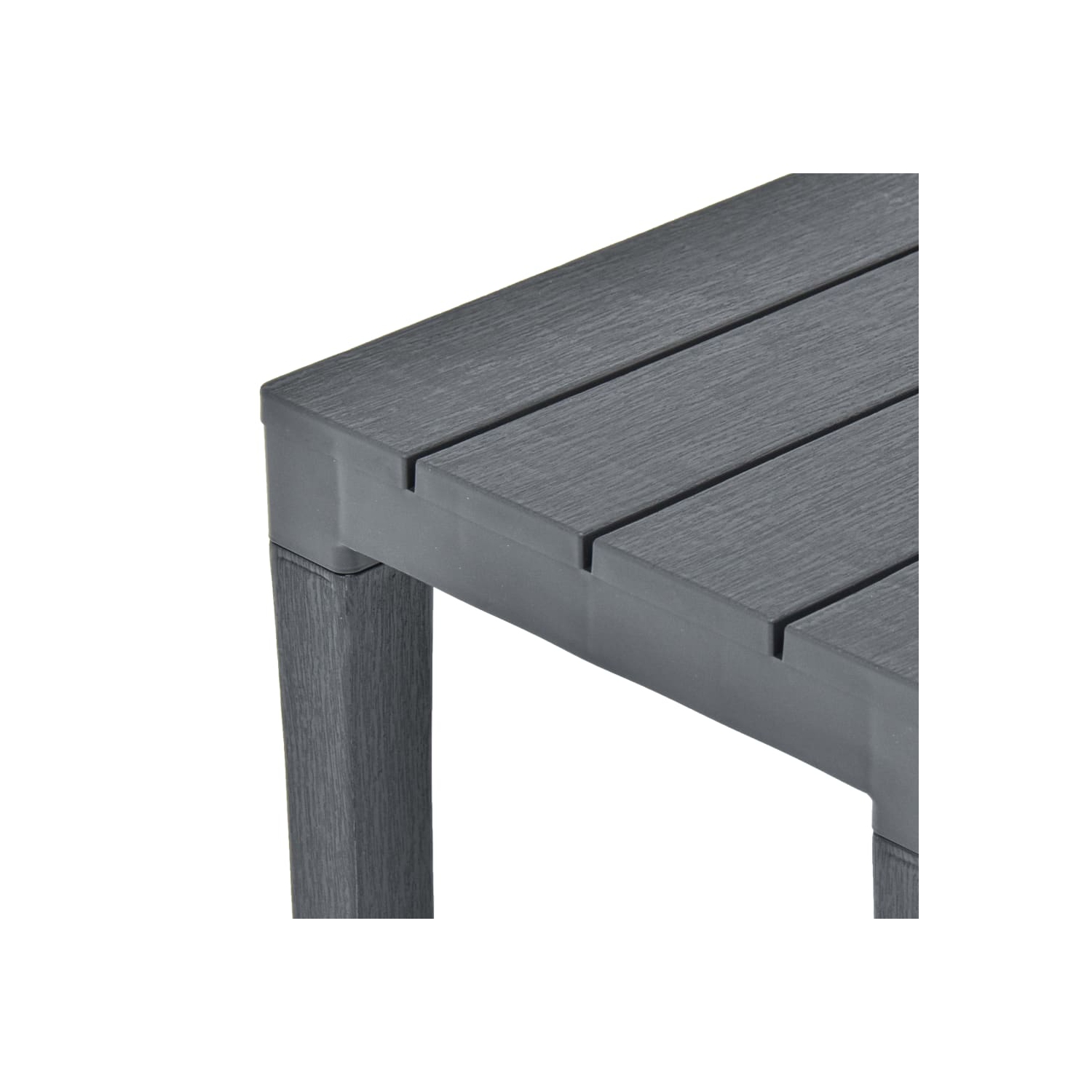 vidaXL Patio Benches 2 pcs Anthracite Plastic