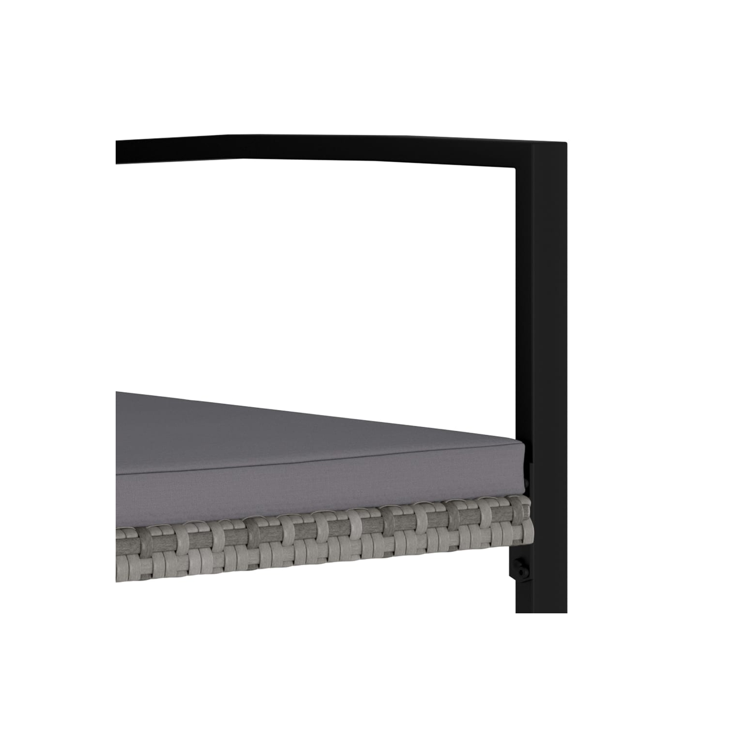 vidaXL Patio Dining Chairs 4 pcs Poly Rattan Gray