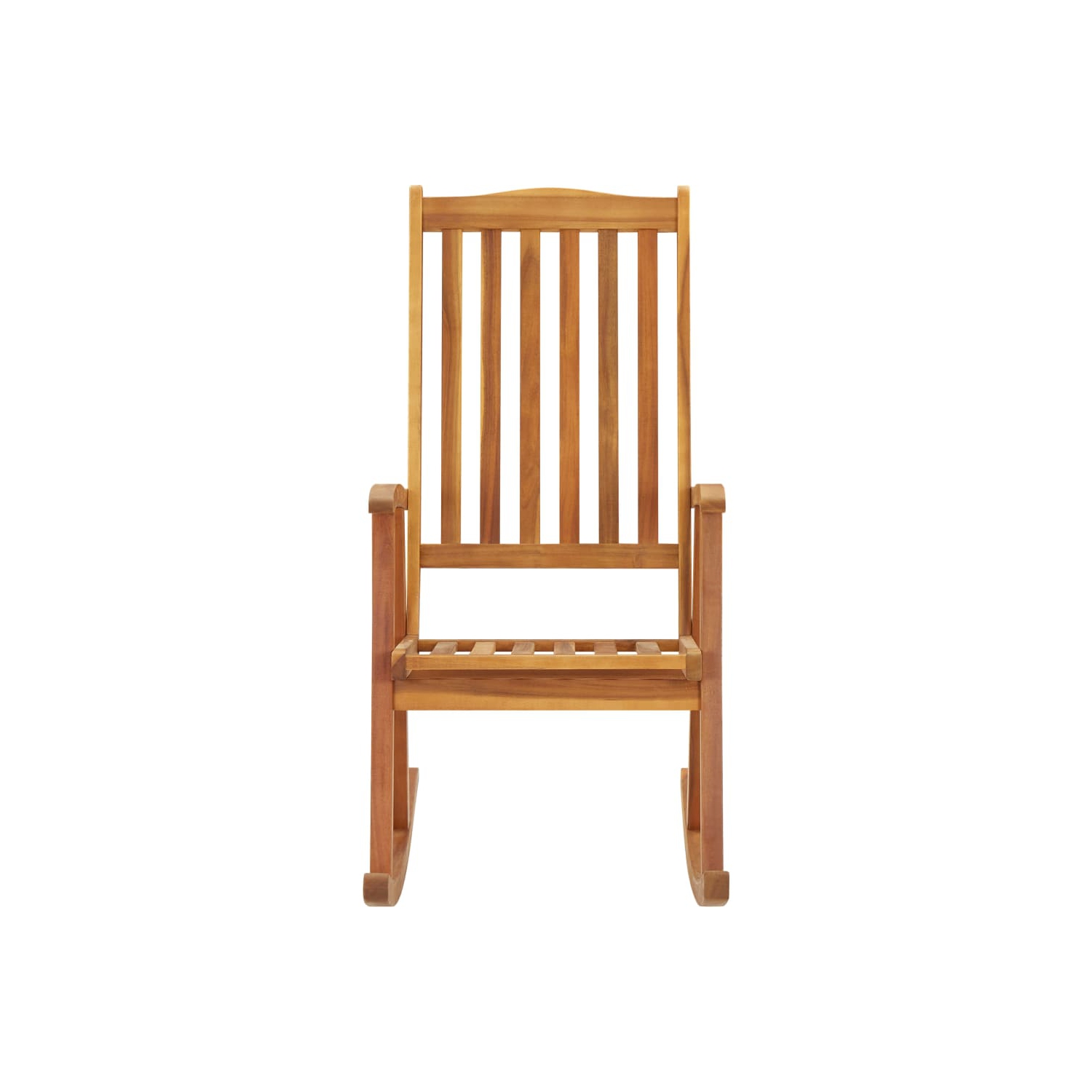 Chaise berçante VidaXL avec coussins en bois d’acacia massif