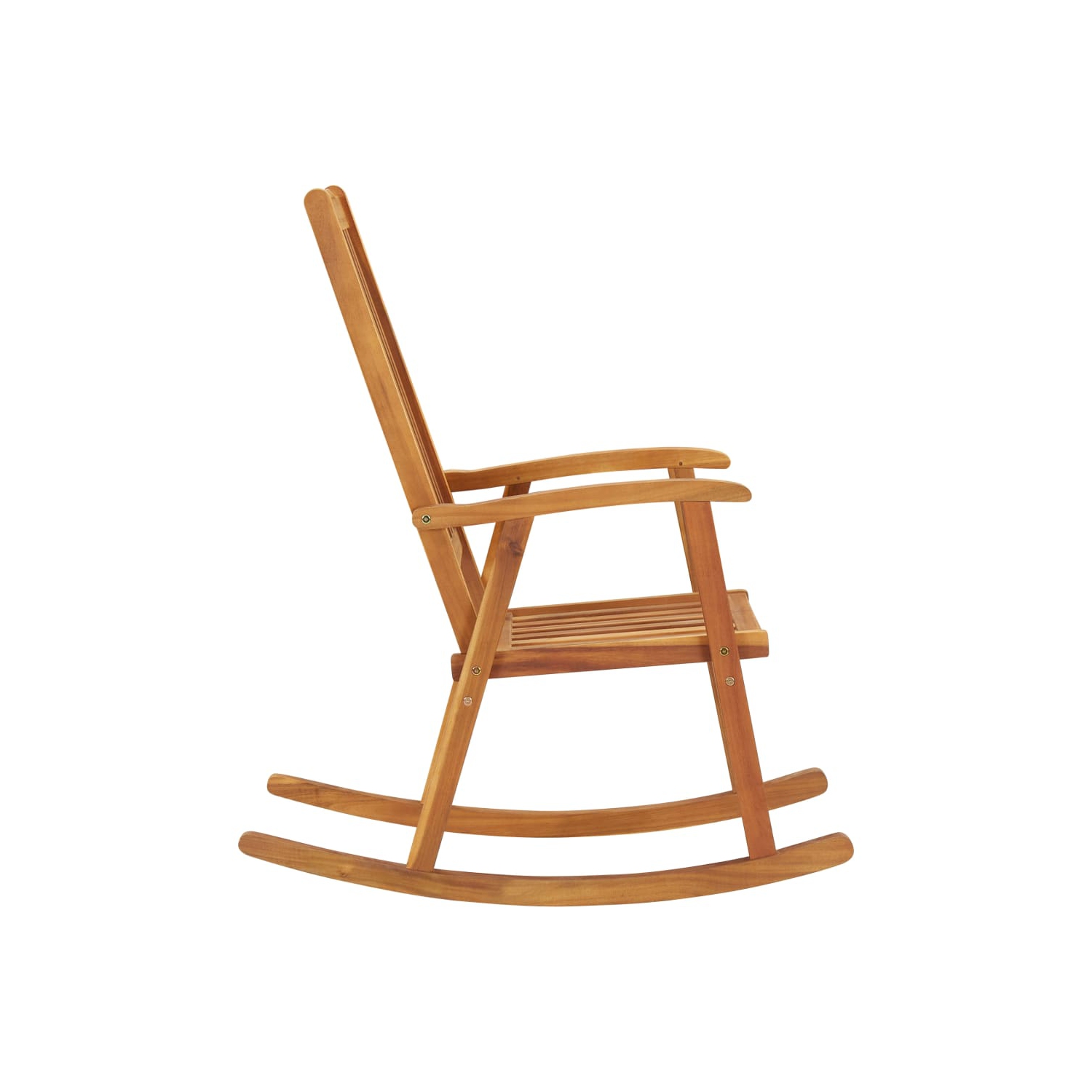 Chaise berçante VidaXL avec coussins en bois d’acacia massif