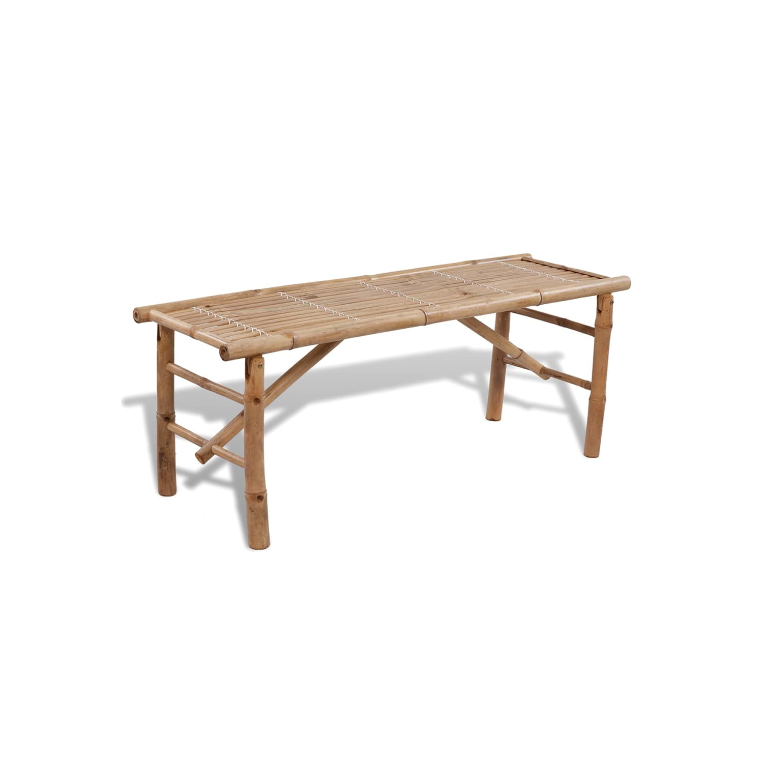 vidaXL Beer Table with 2 Benches 100 cm Bamboo