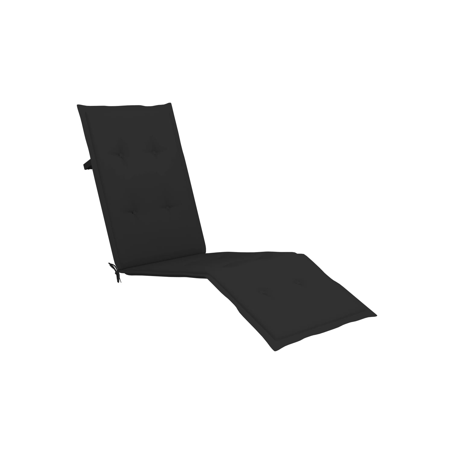 vidaXL Deck Chair Cushion Blackx19.7"x1.2"