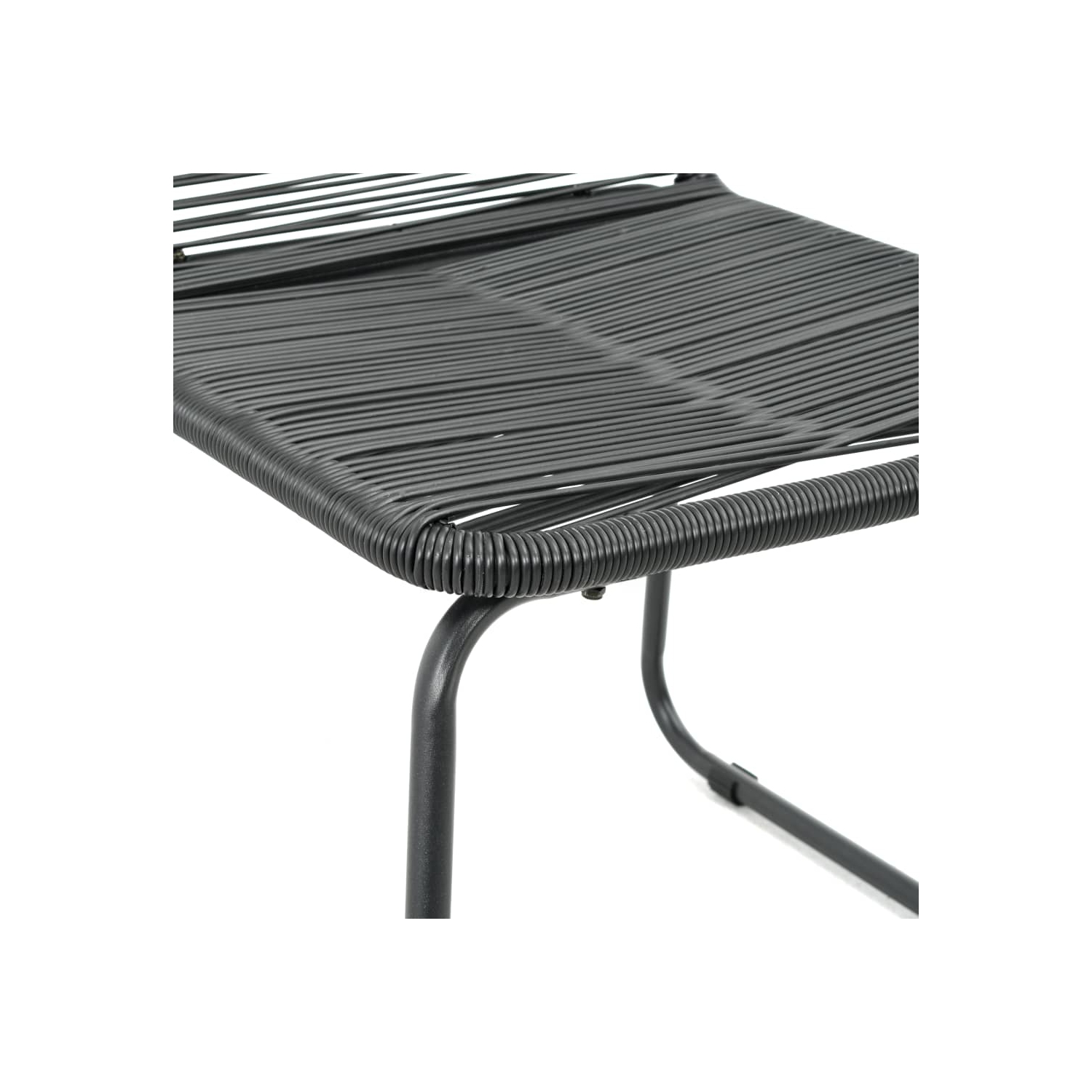 vidaXL 3 Piece Patio Dining Set PVC Rattan Black