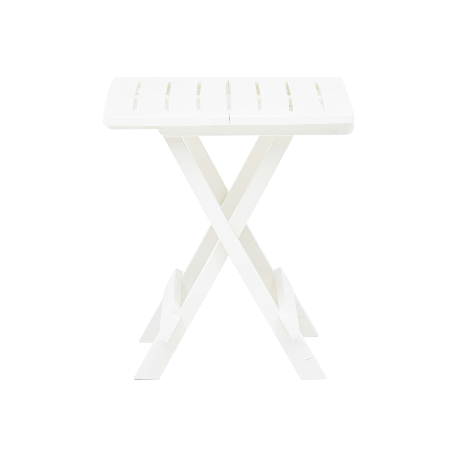 vidaXL Folding Patio Table White 17.7"x16.9"x19.7" Plastic