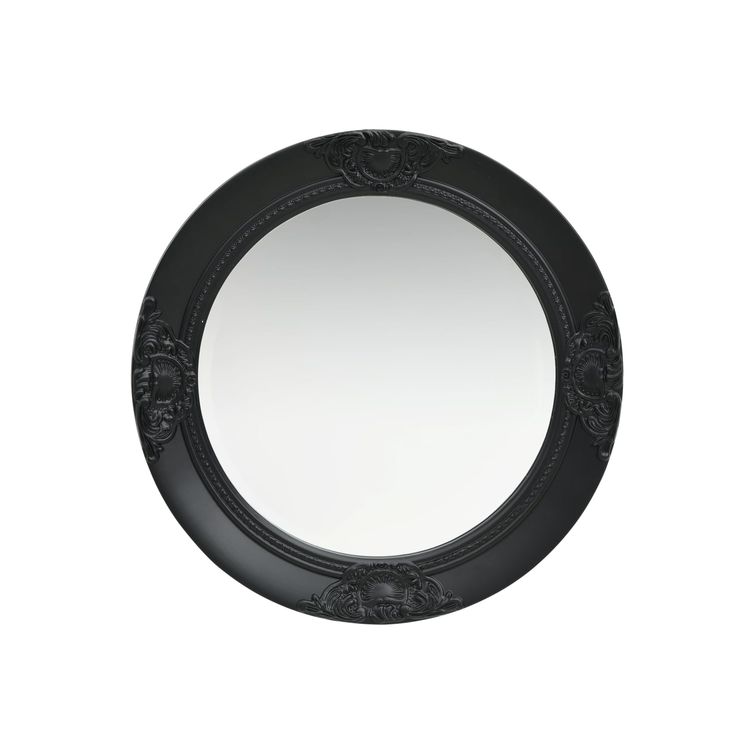 vidaXL Wall Mirror Baroque Style 19.7" Black