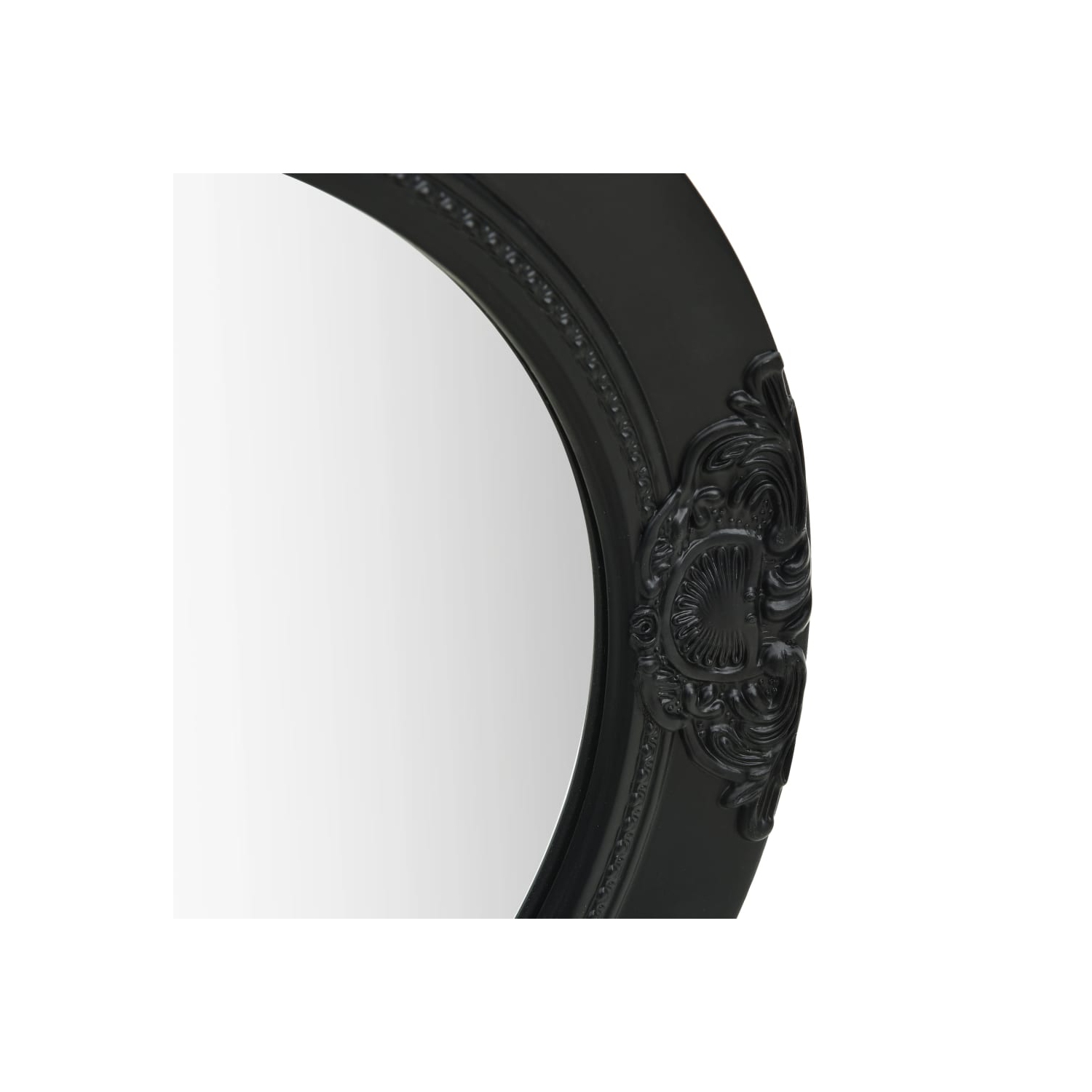 vidaXL Wall Mirror Baroque Style 19.7" Black