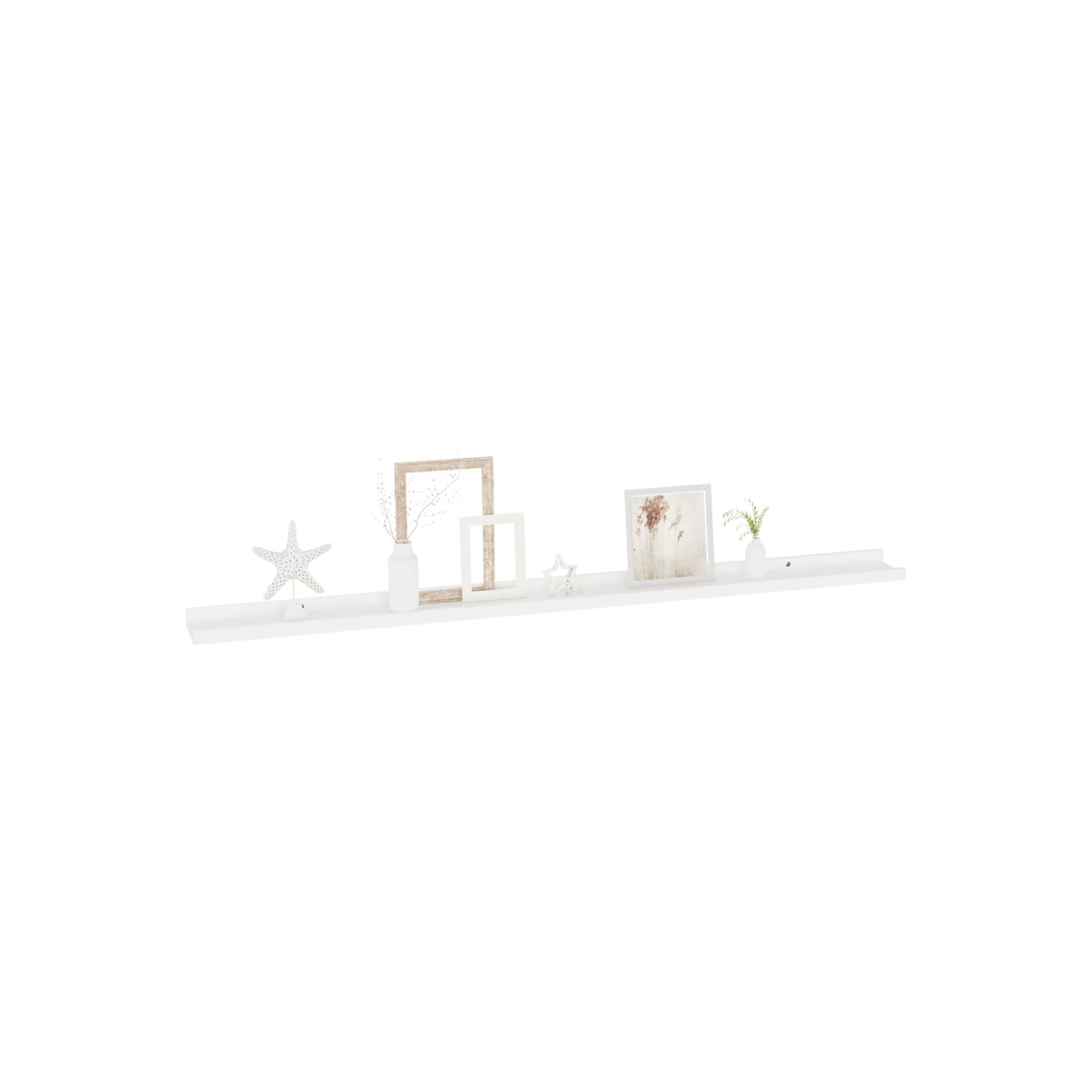 vidaXL Wall Shelves 4 pcs White 45.3"x3.5"x1.2"