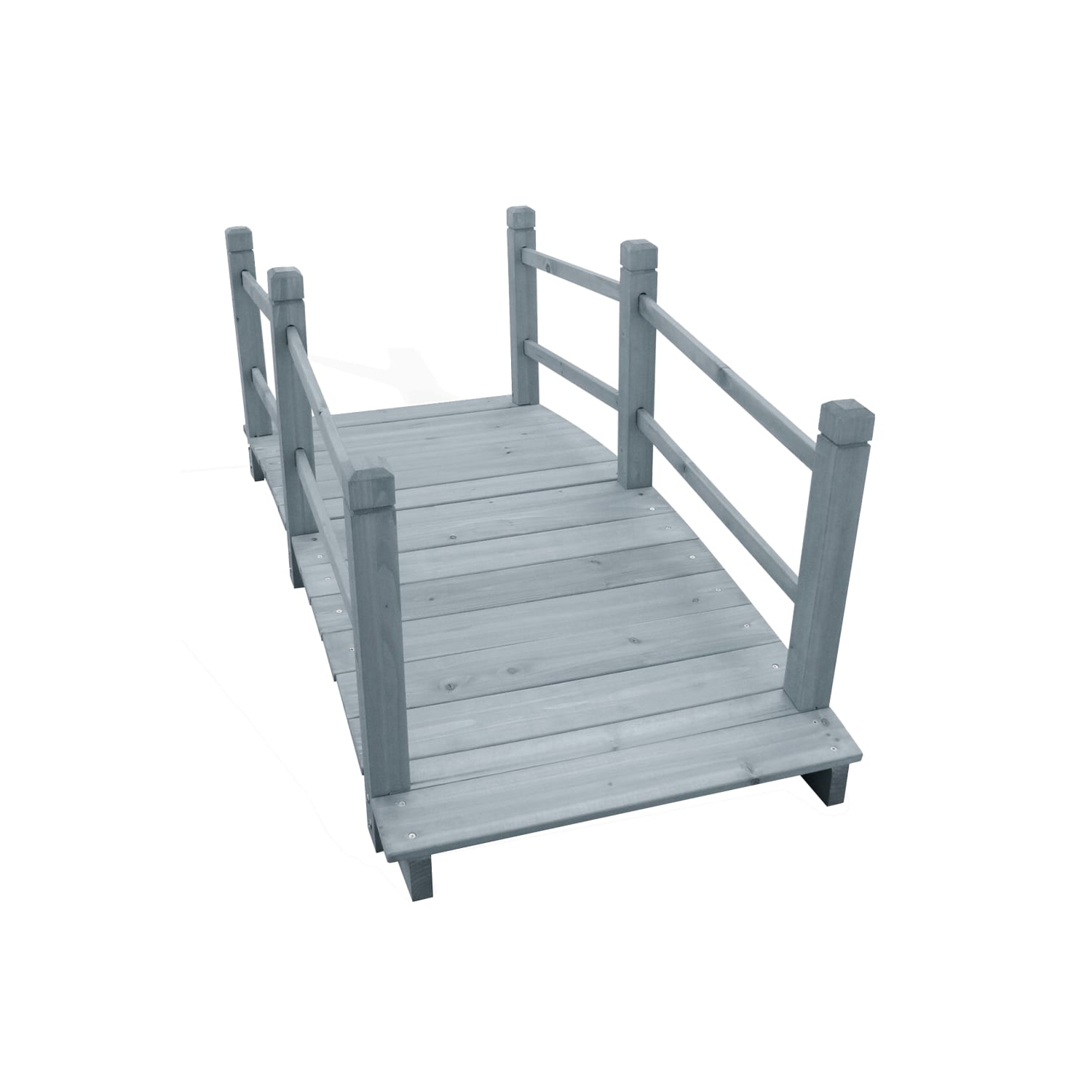 Bois de chauffage massif VidaXL Garden Bridge, gris, 55.1 x 23,6 x 22 po