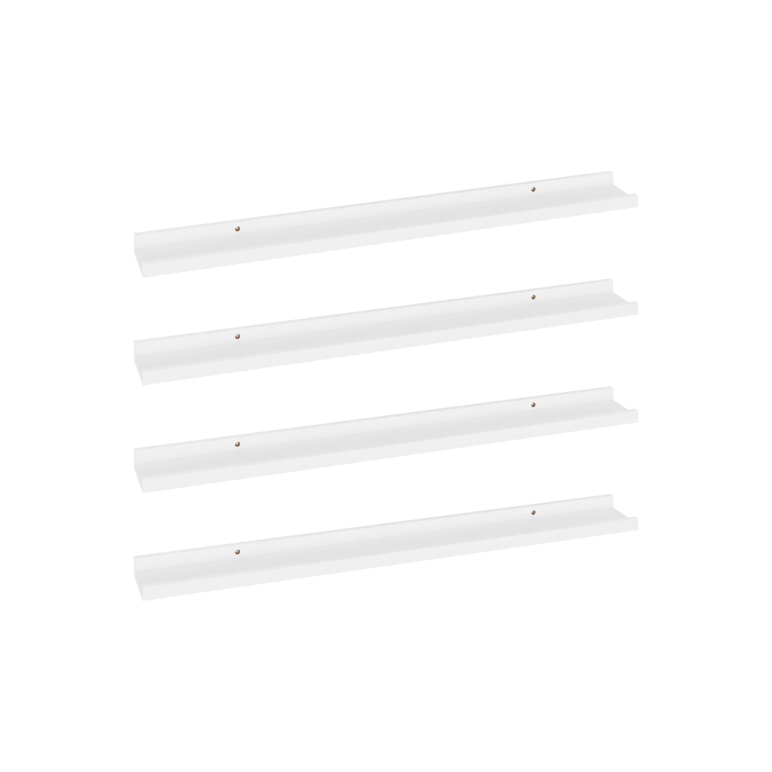 vidaXL Wall Shelves 4 pcs White 31.5"x3.5"x1.2"