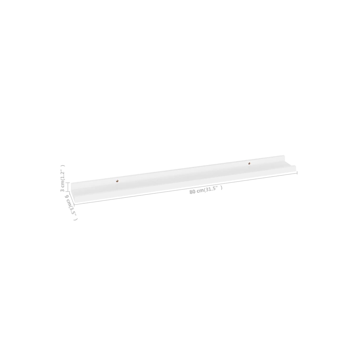 vidaXL Wall Shelves 4 pcs White 31.5"x3.5"x1.2"