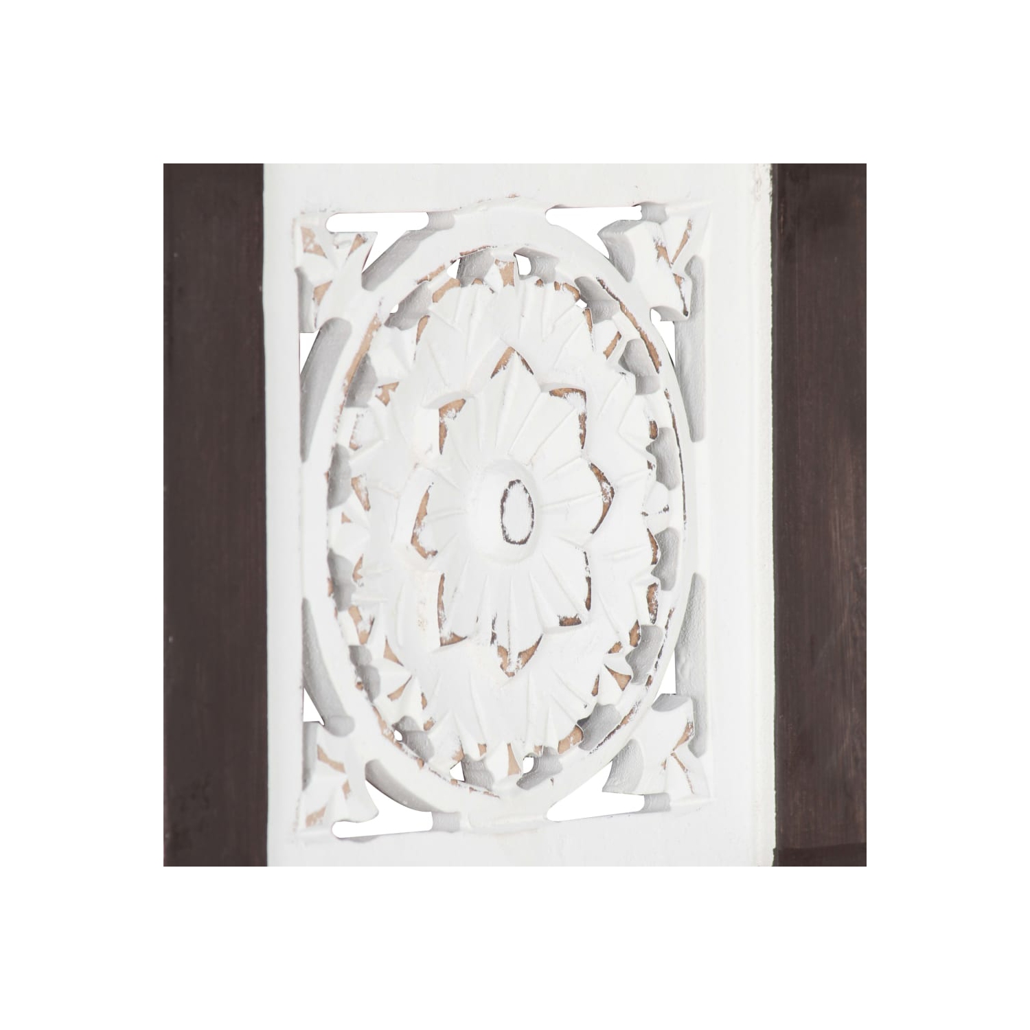 Panneau mural en MDF sculpté à la main VidaXL, 15.7 x 31,5 x 0,6 po, brun et blanc