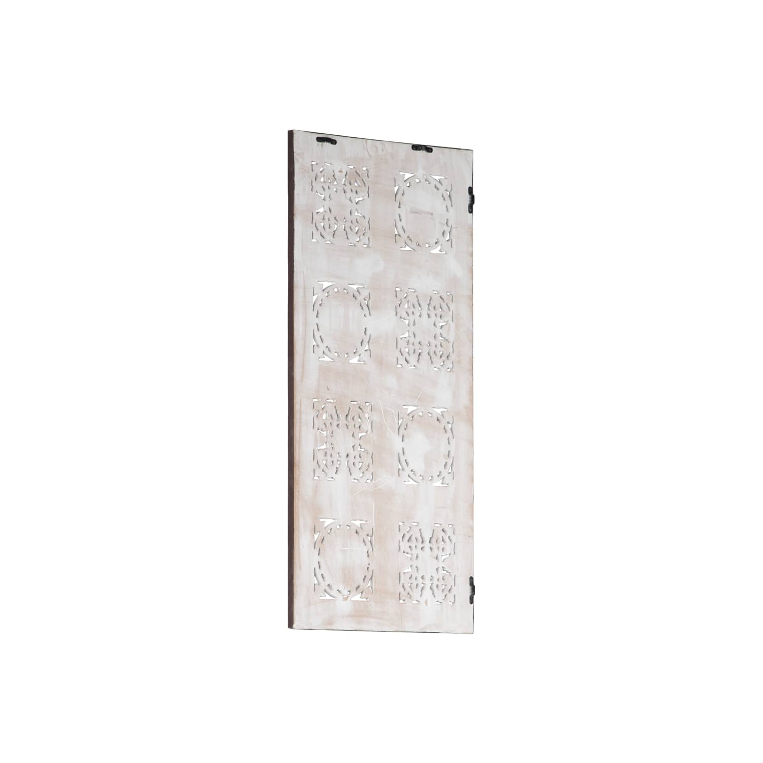 Panneau mural en MDF sculpté à la main VidaXL, 15.7 x 31,5 x 0,6 po, brun et blanc