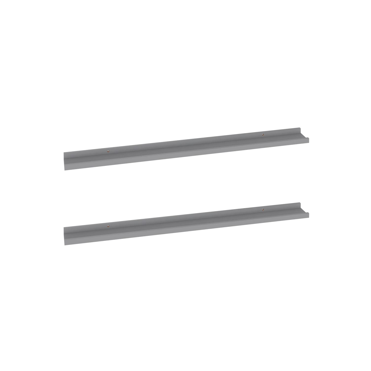vidaXL Wall Shelves 2 pcs Gray 39.4"x3.5"x1.2"