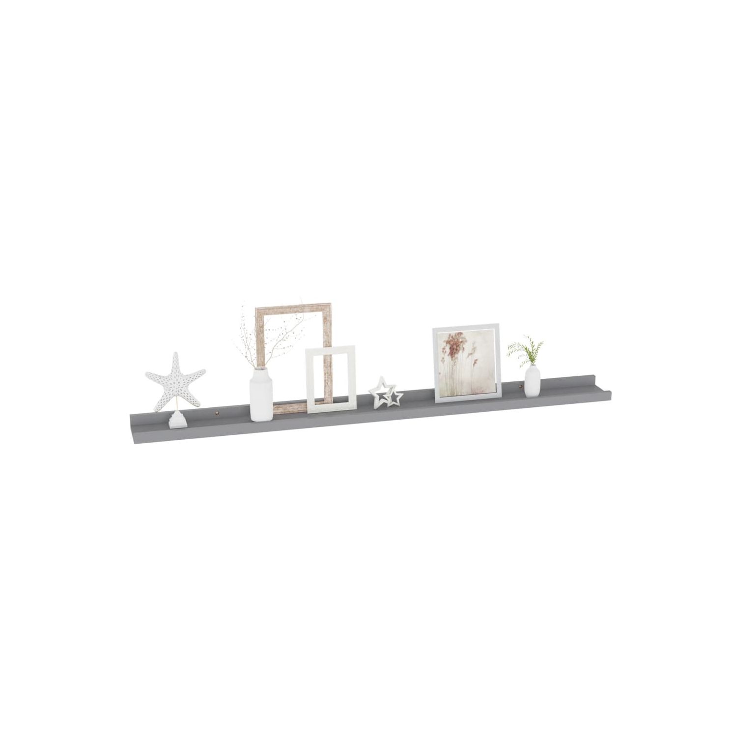 vidaXL Wall Shelves 2 pcs Gray 39.4"x3.5"x1.2"