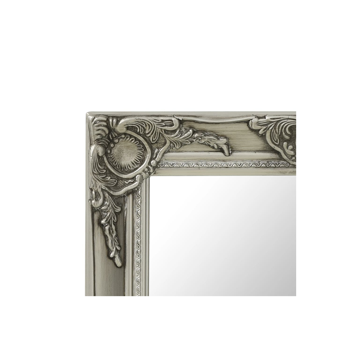 vidaXL Wall Mirror Baroque Style 19.7"x19.7" Silver